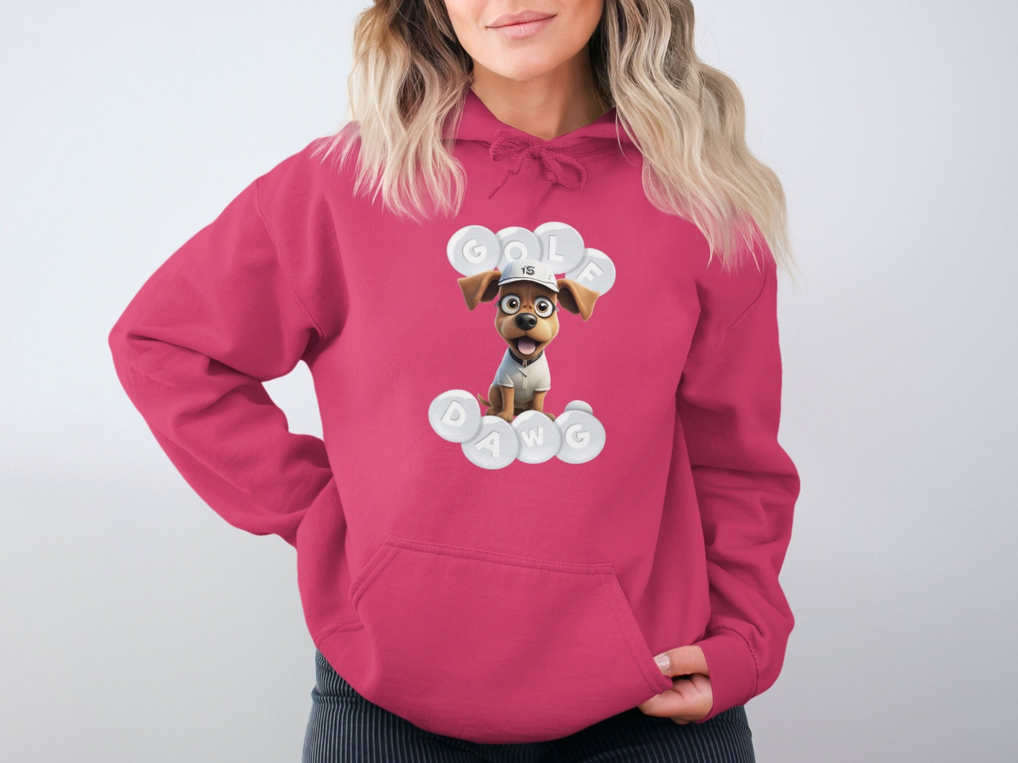 Adorable Golf Dawg Graphic Printed Hoodie