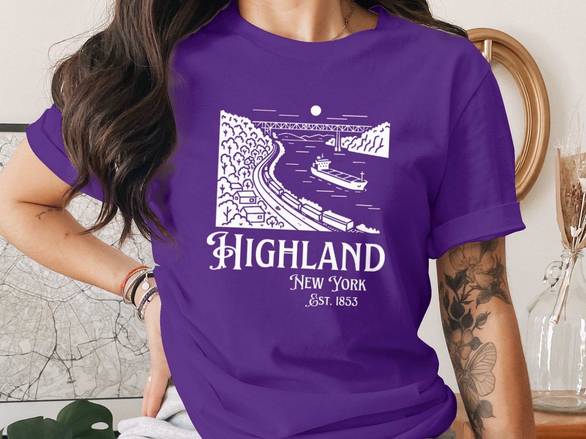 Highland New York Est 1853 Graphic Tee Shirt