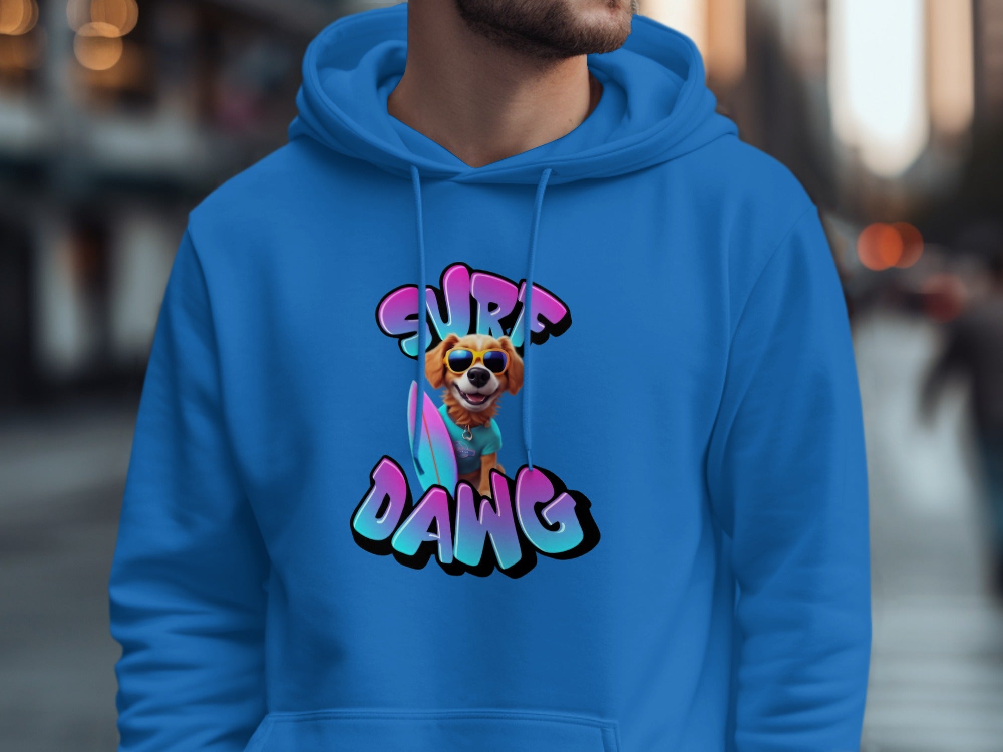 Surf Dawg Hoodie with Cool Dog Graphic product type