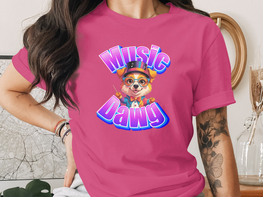 Funny Cartoon Music Dawg Design T-Shirt product type