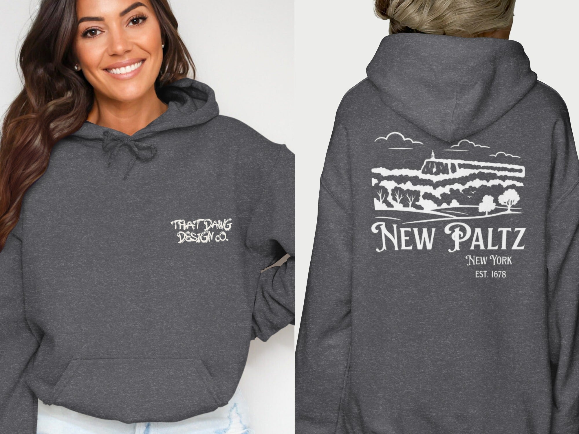 New Paltz New York Graphic Hoodie Sweatshirt