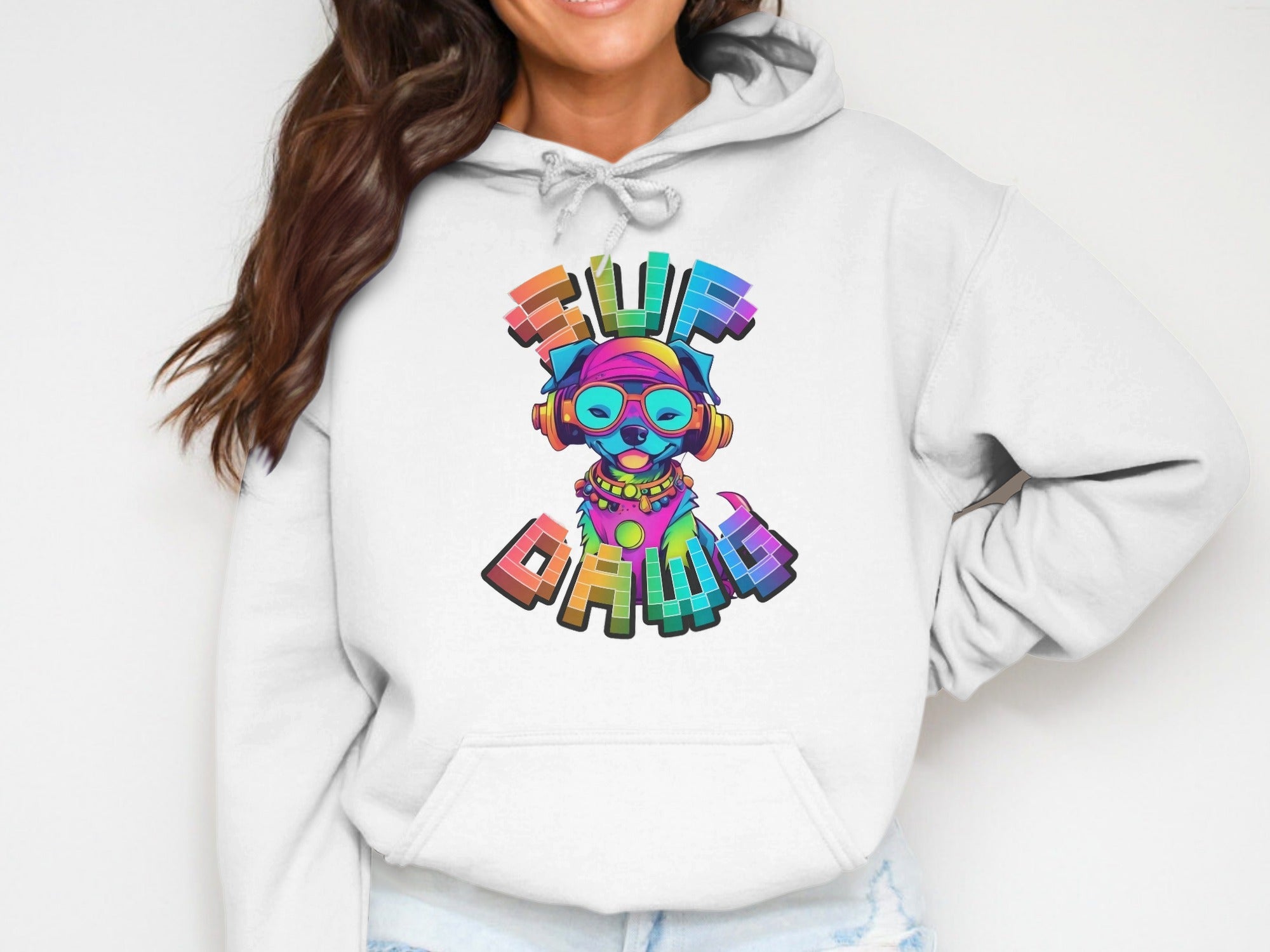 Colorful Sup Dawg Graphic Hoodie product type