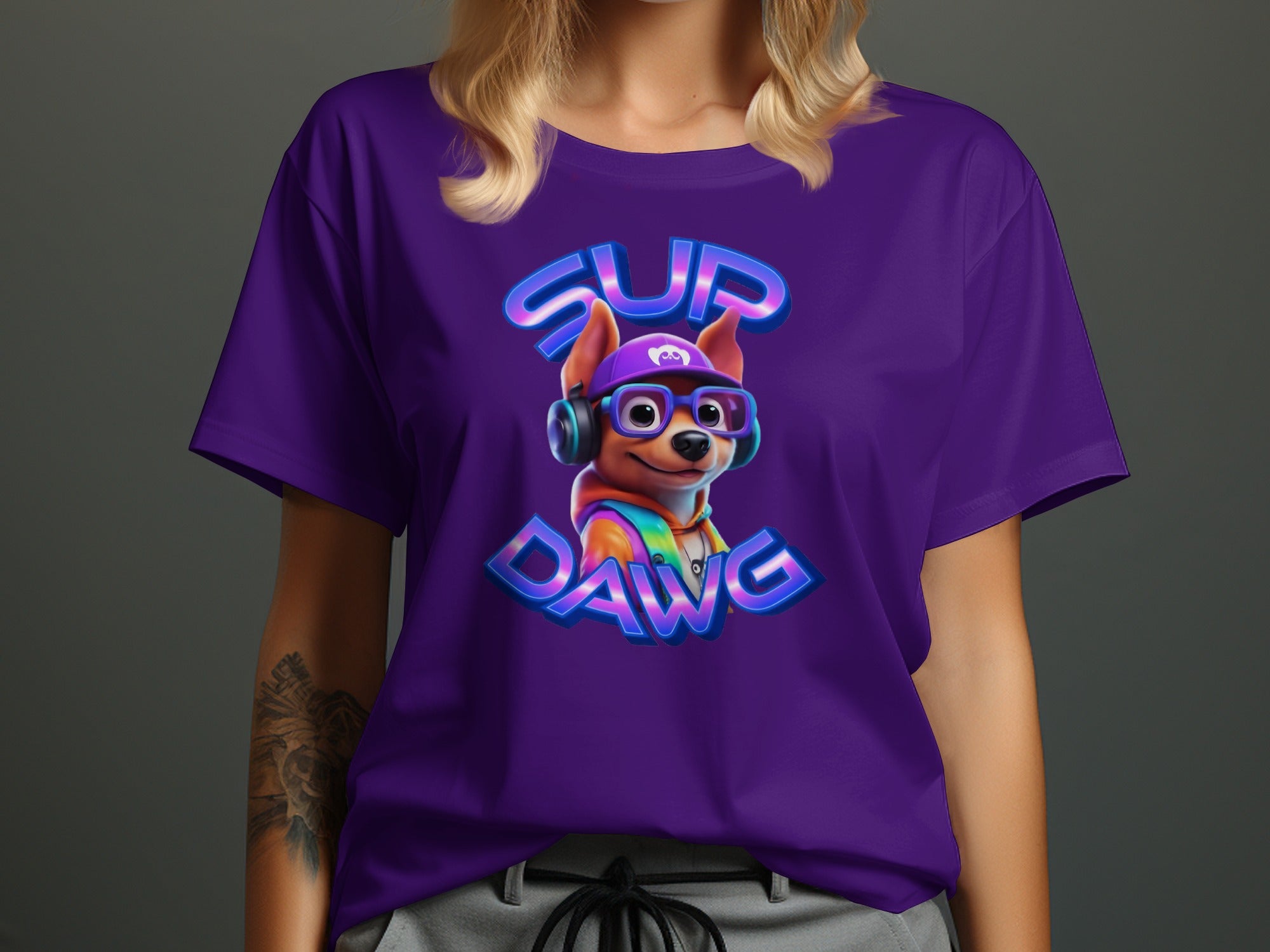Sup Dawg Graphic T-Shirt Cool Dog Design product type