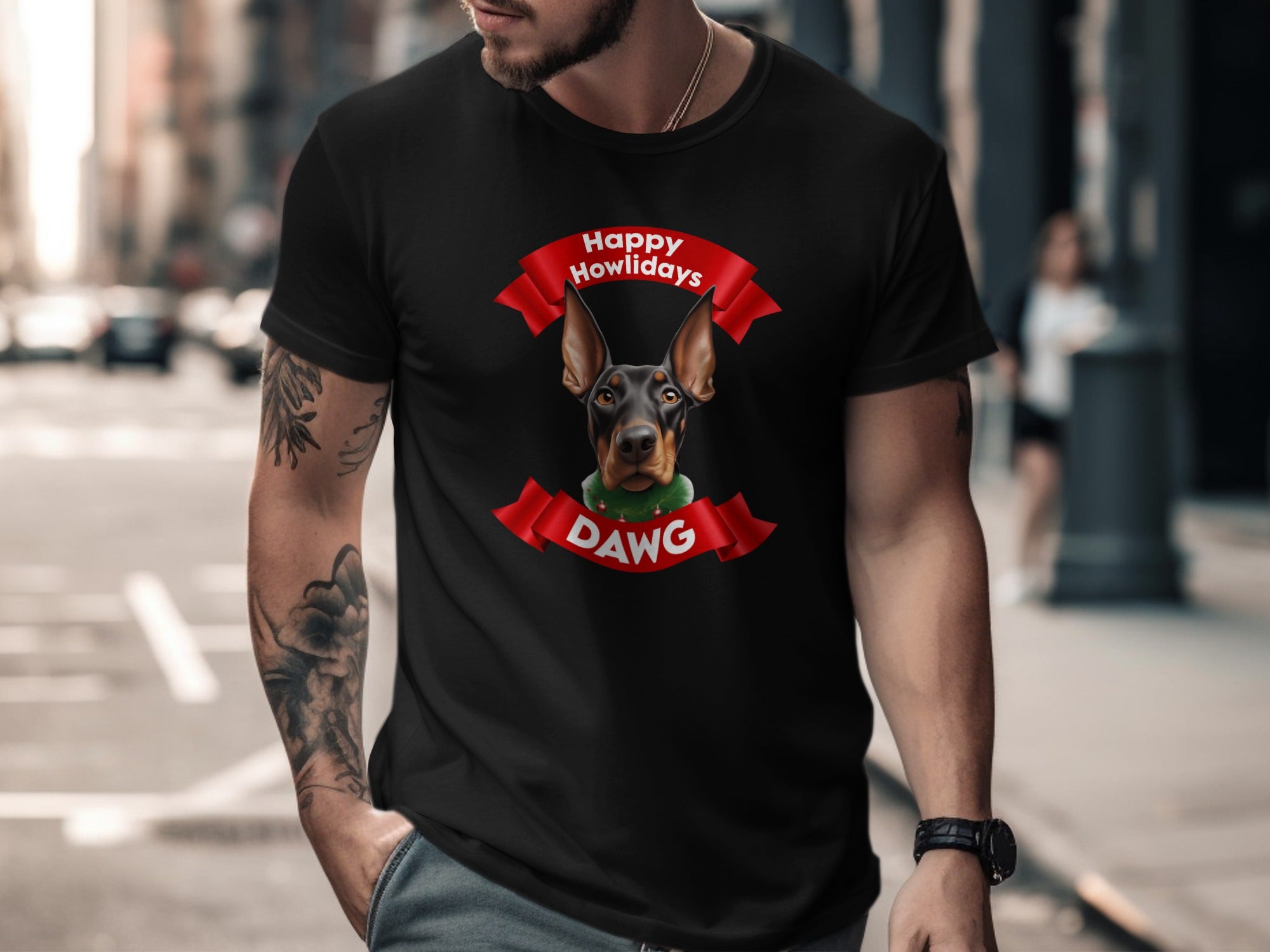 Happy Howlidays Dawg Graphic Tee For Pet Lovers