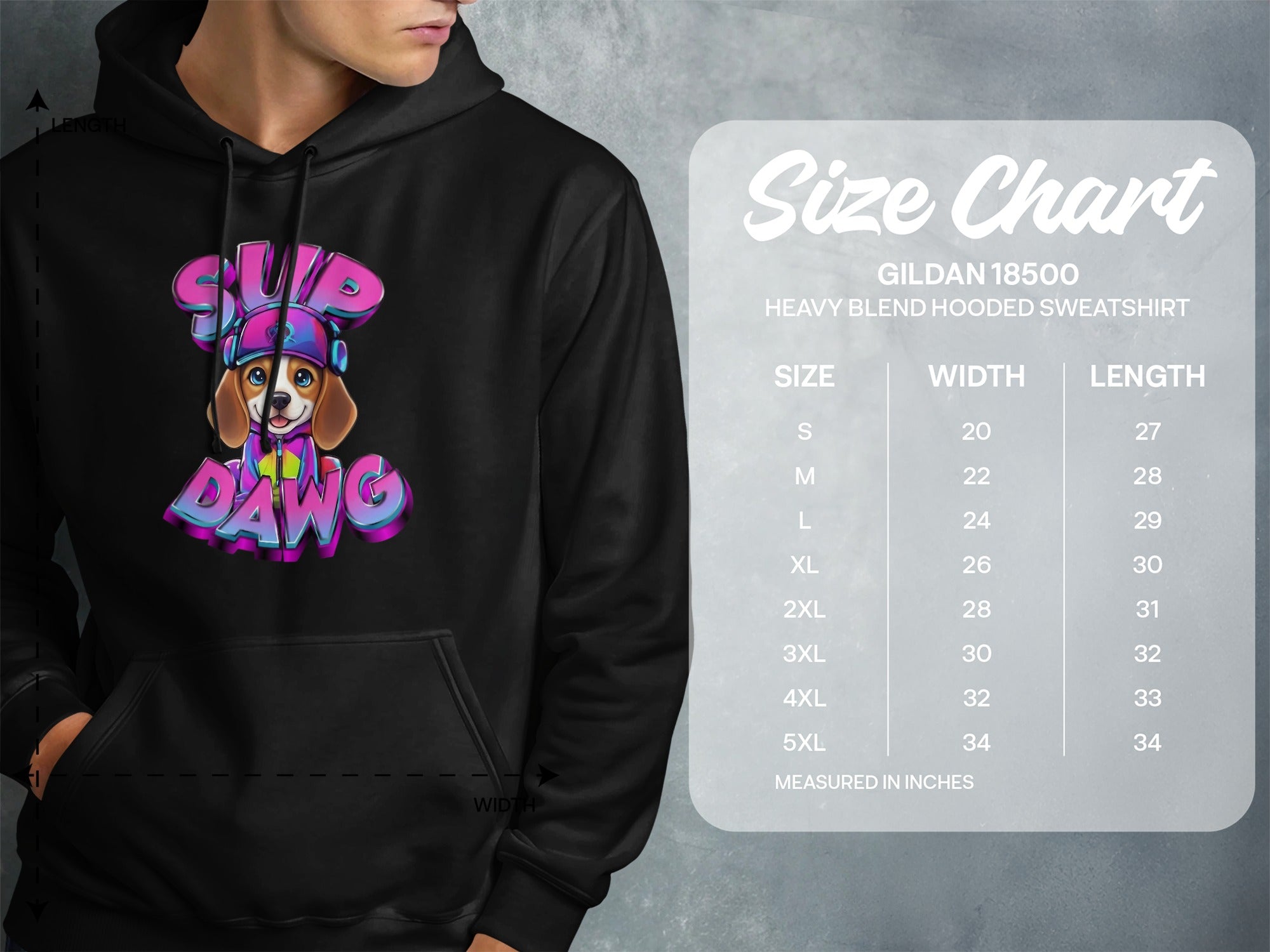 Sup Dawg Graphic Heavy Blend Hooded Sweatshirt product type