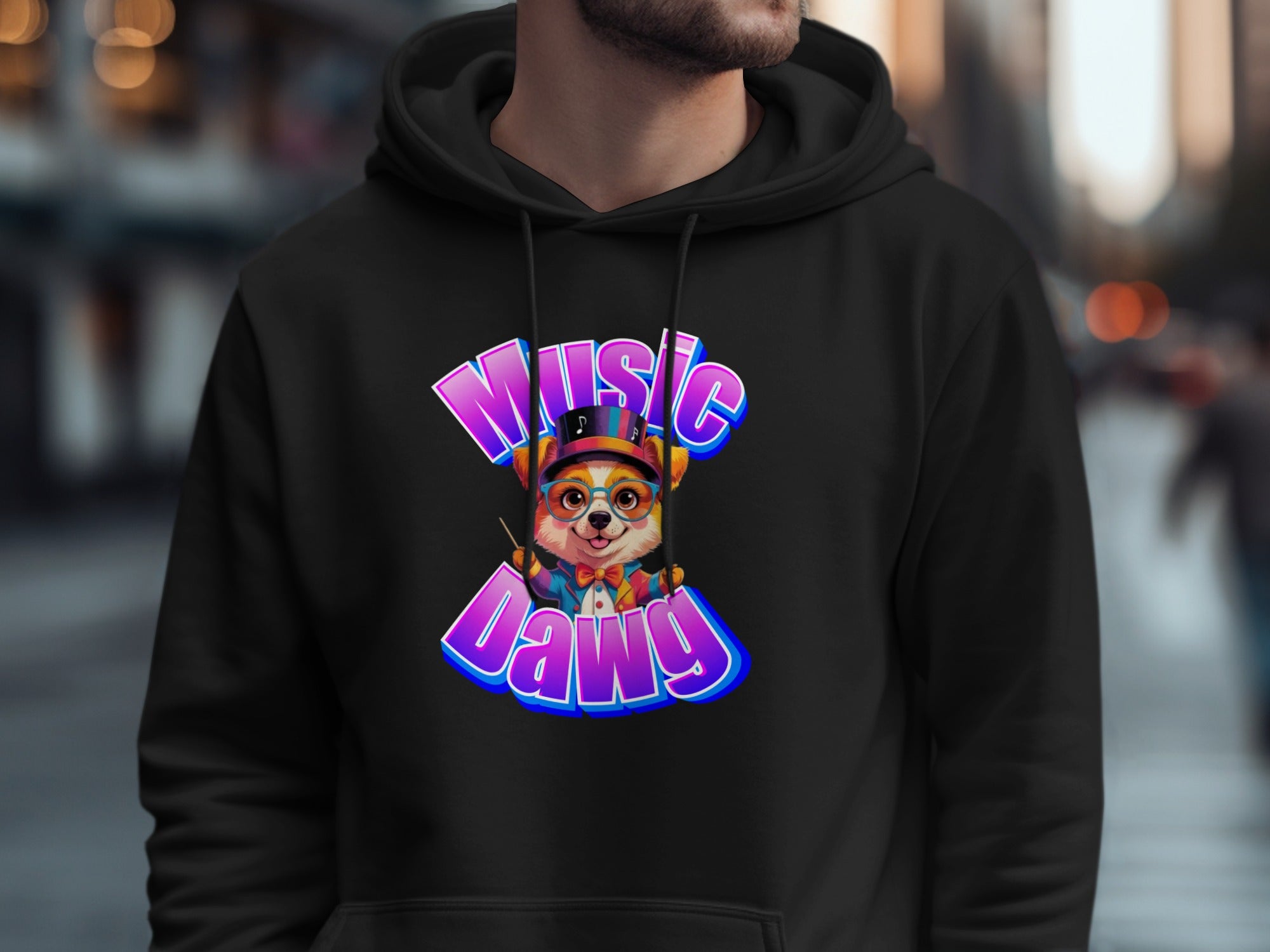 Vibrant Music Dawg Printed Graphic Hoodie product
