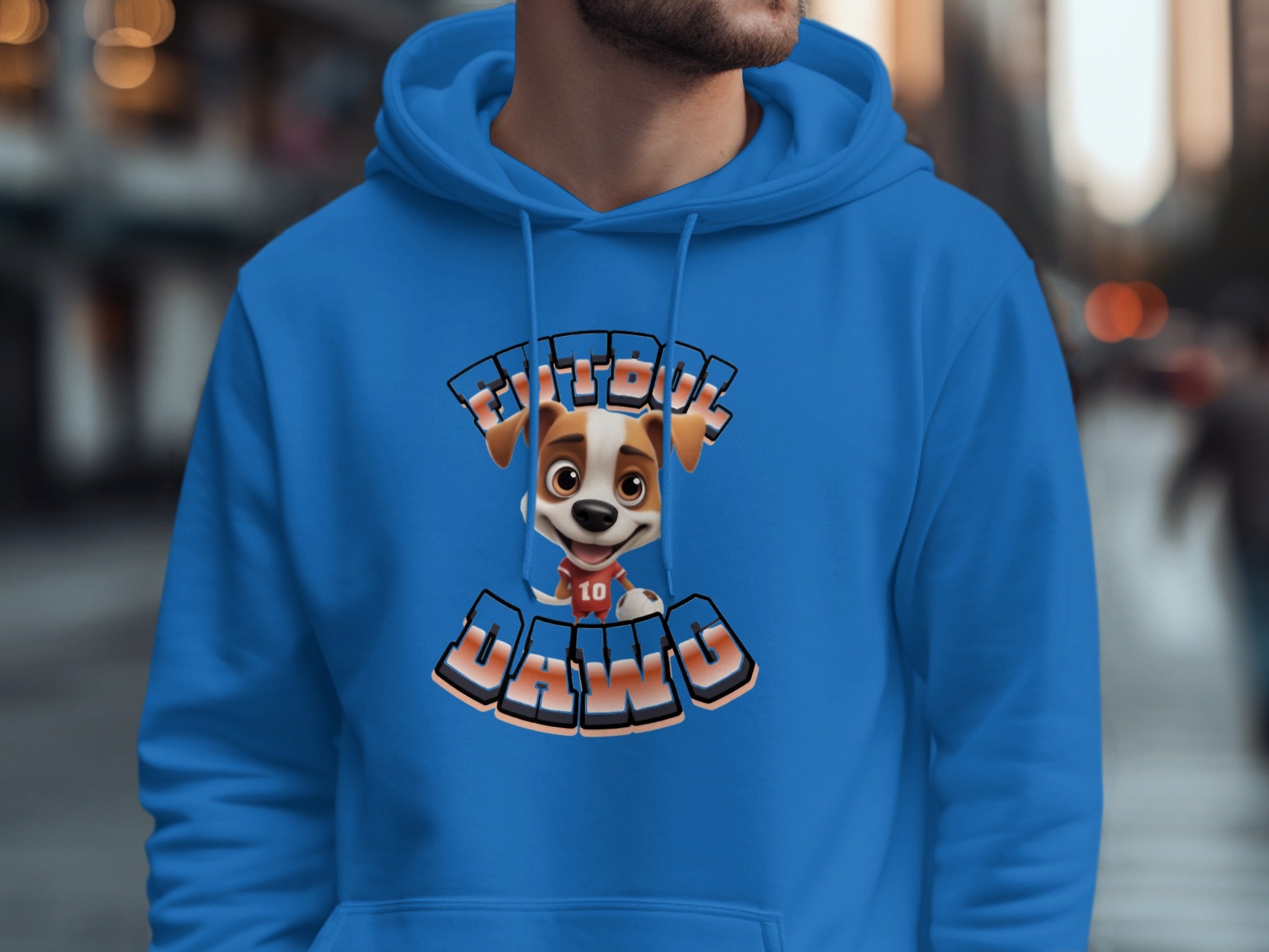 Futbol Dawg Blue Hoodie for Sporty Outfits
