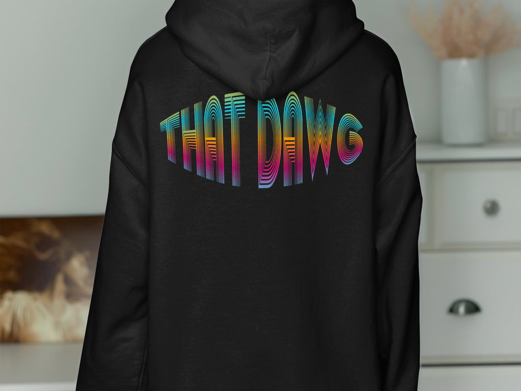 THAT DAWG Graphic Black Hoodie Trendy Wearable product