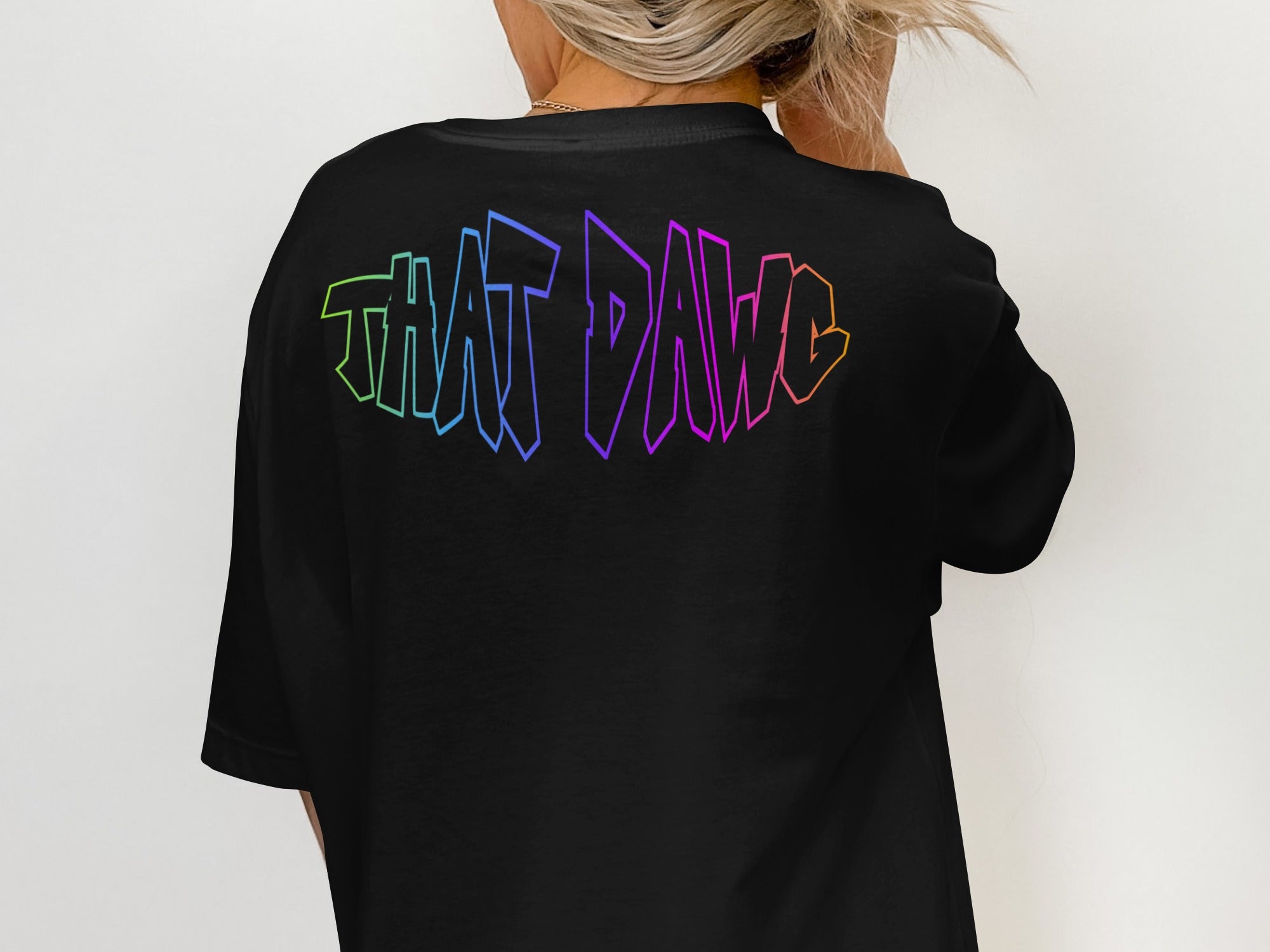 THAT DAWG Colorful Graphic Back Print Shirt product