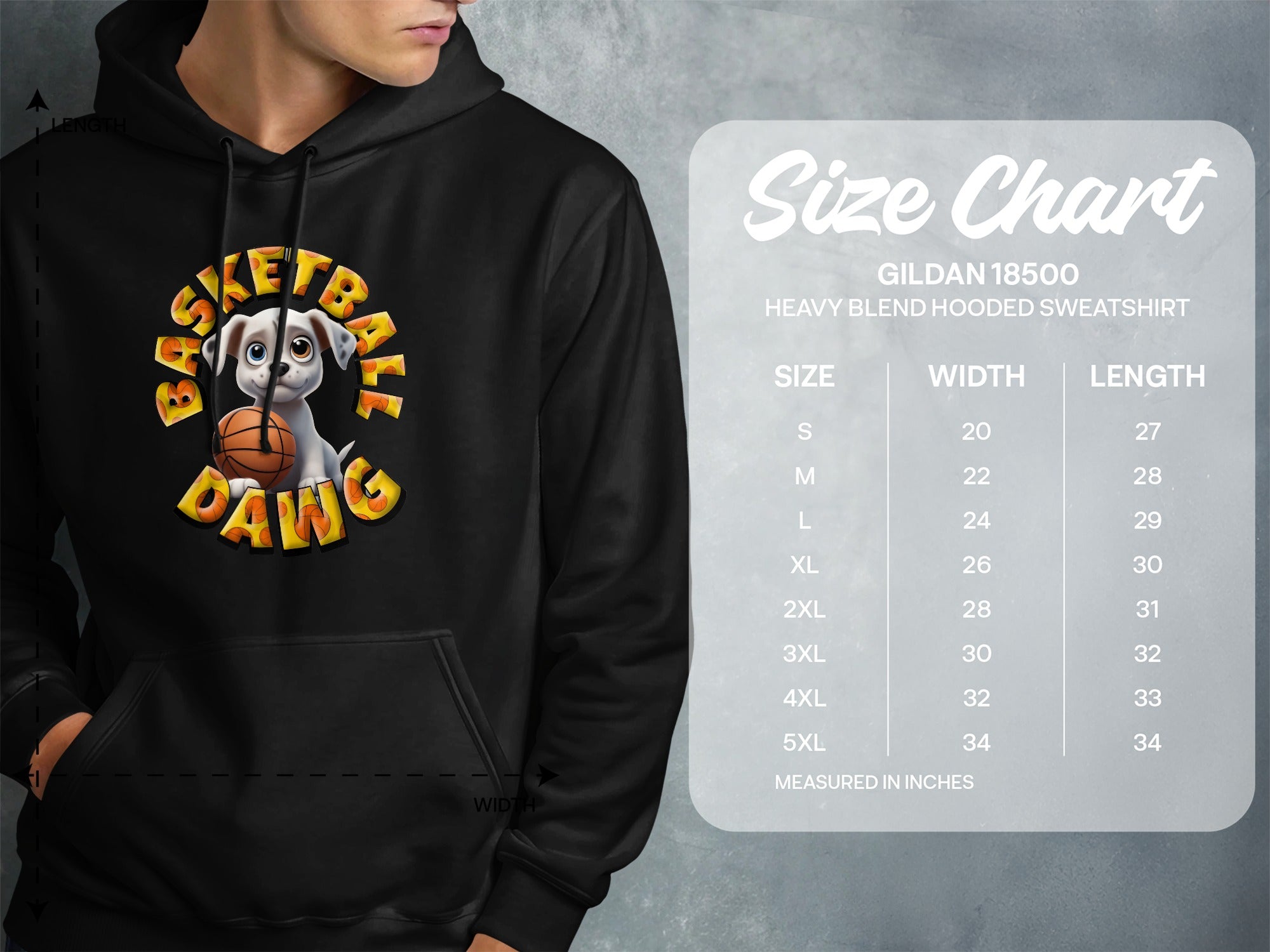 Basketball Dawg Heavy Blend Hooded Sweatshirt product