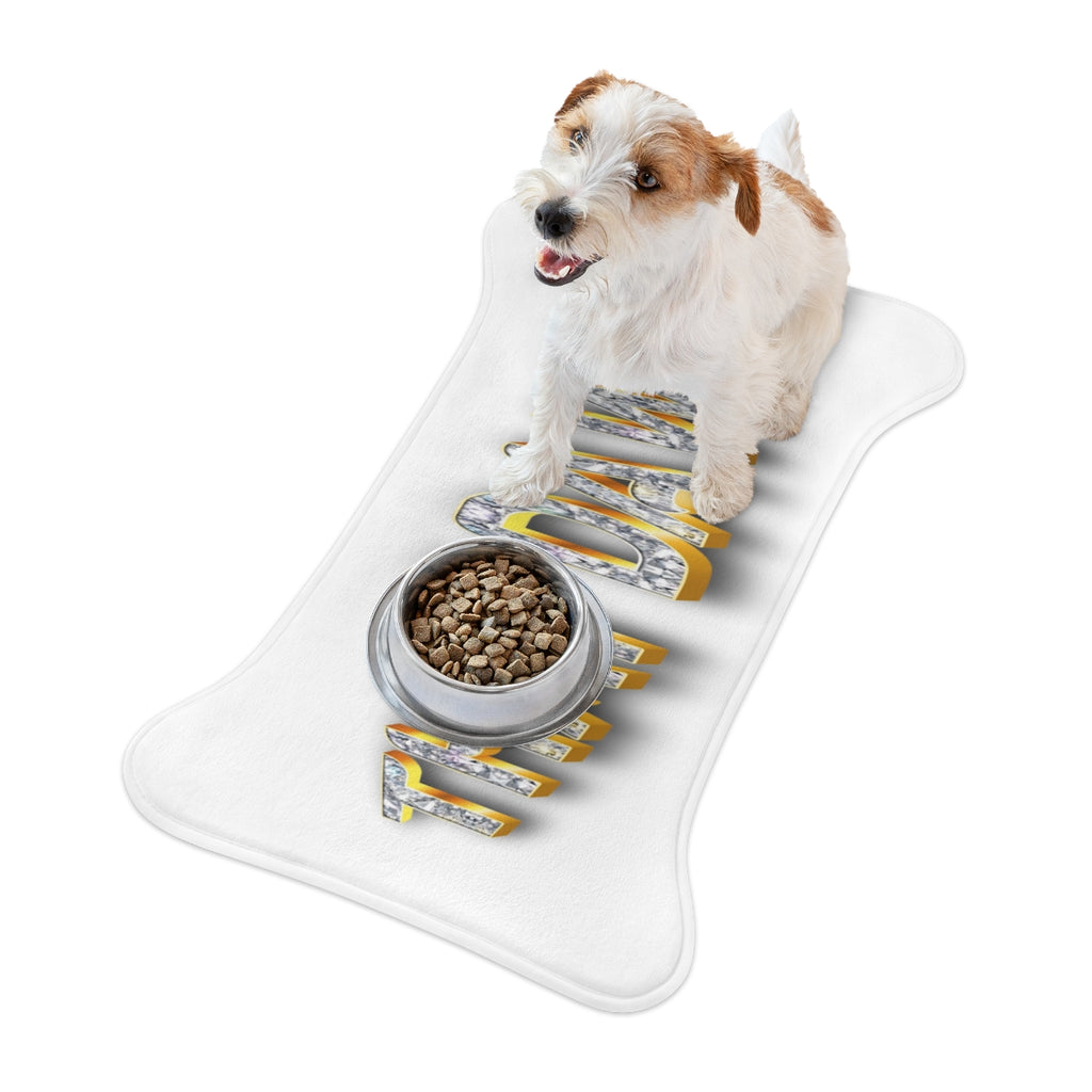 Cute Puppy with Food Bowl Pet Mat for Pet Owners