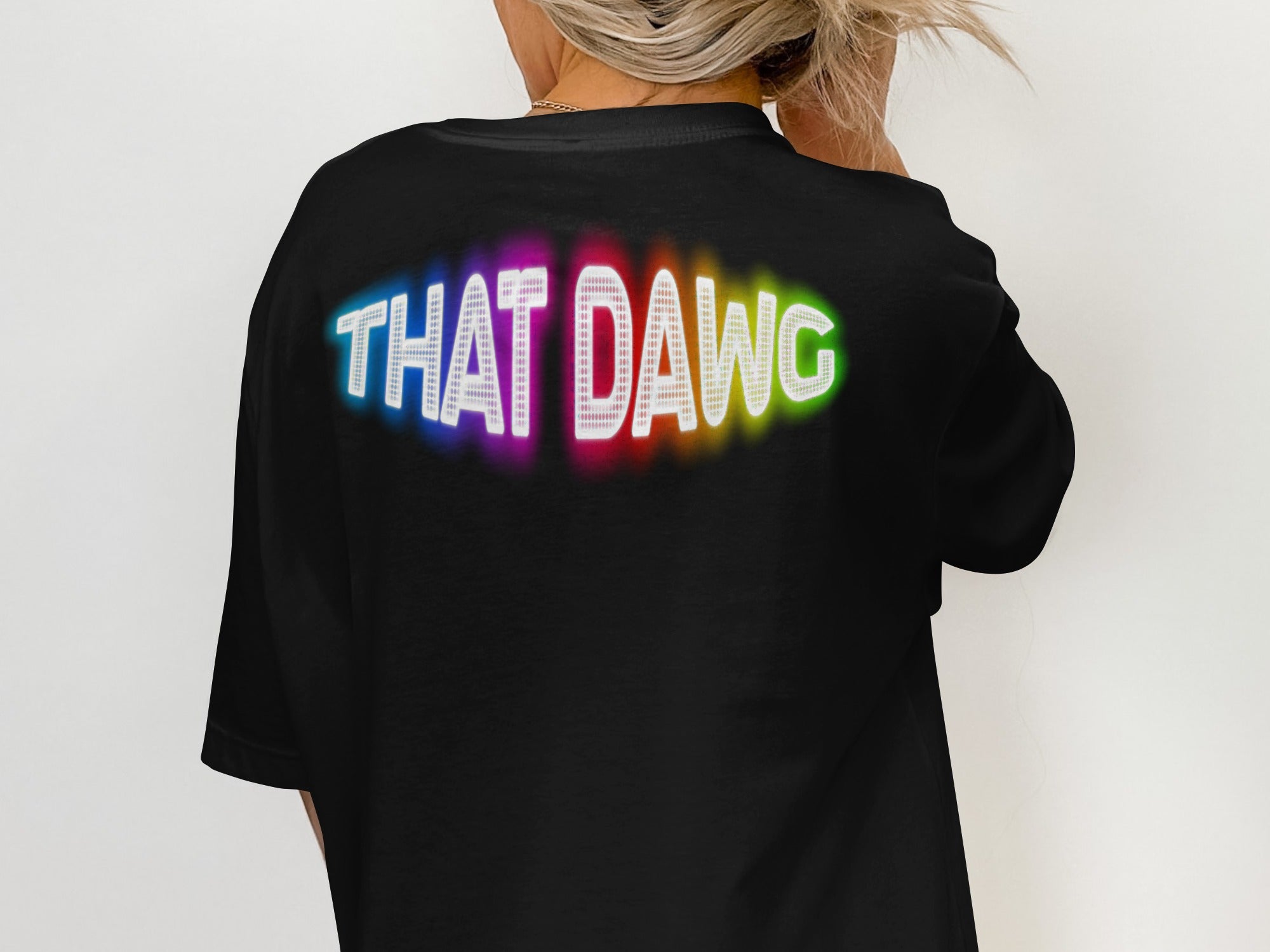 THAT DAWG Multi-Color Text Print T-Shirt product type
