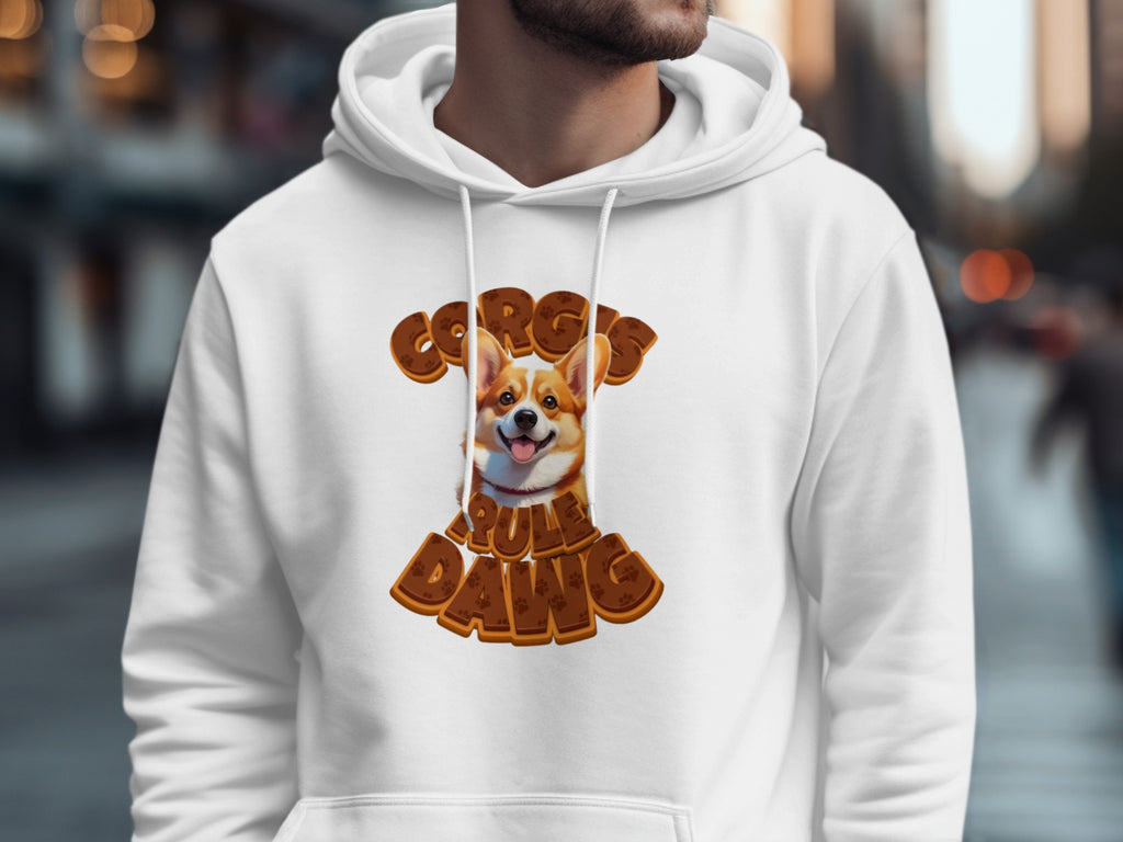 Corgi Rules Daily Hoodie for Dog Lovers
