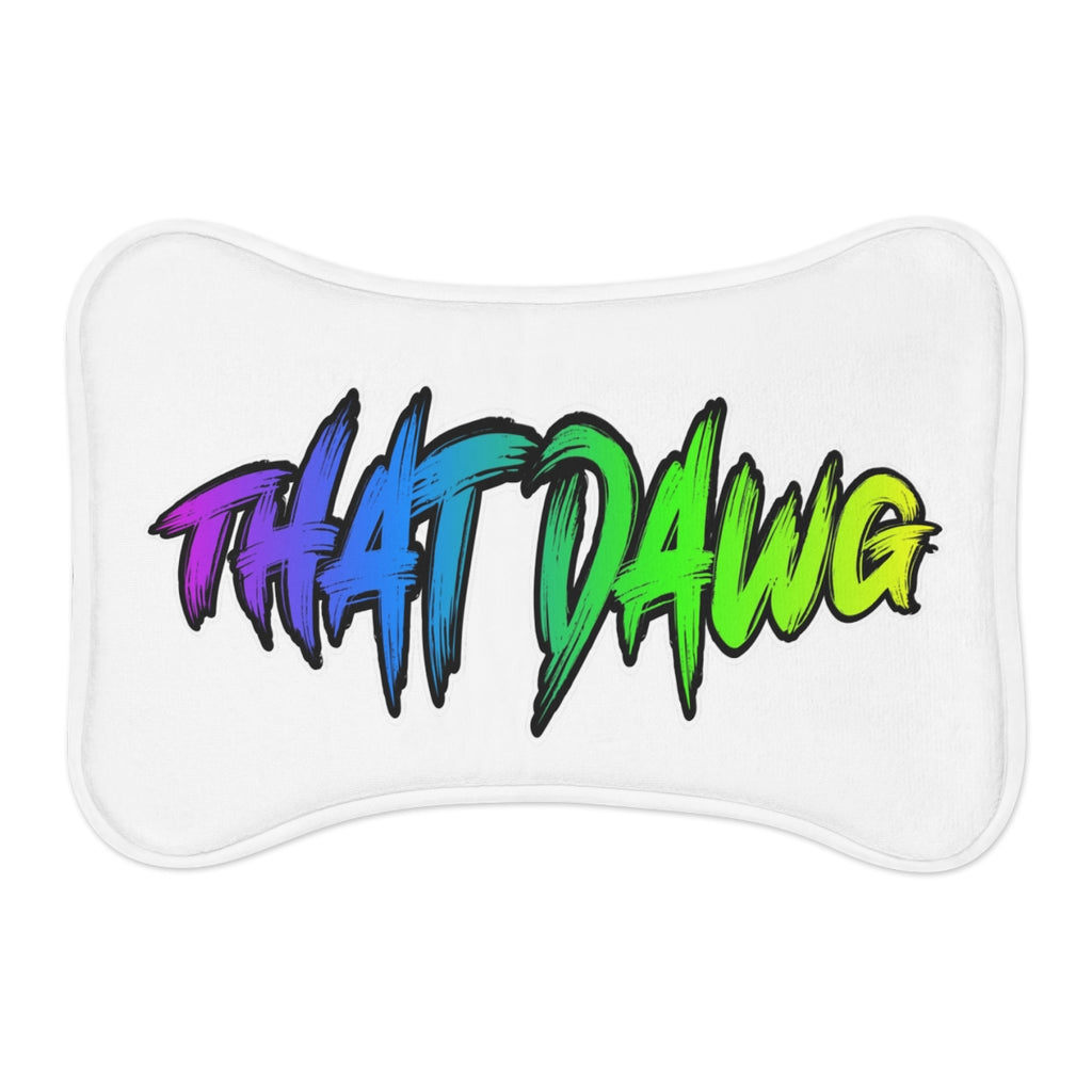 THAT DAWG Colorful Neon Graphic Rectangular Pillow