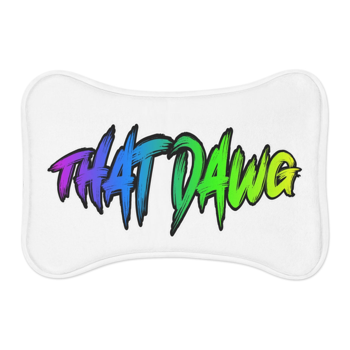 THAT DAWG Colorful Neon Graphic Rectangular Pillow