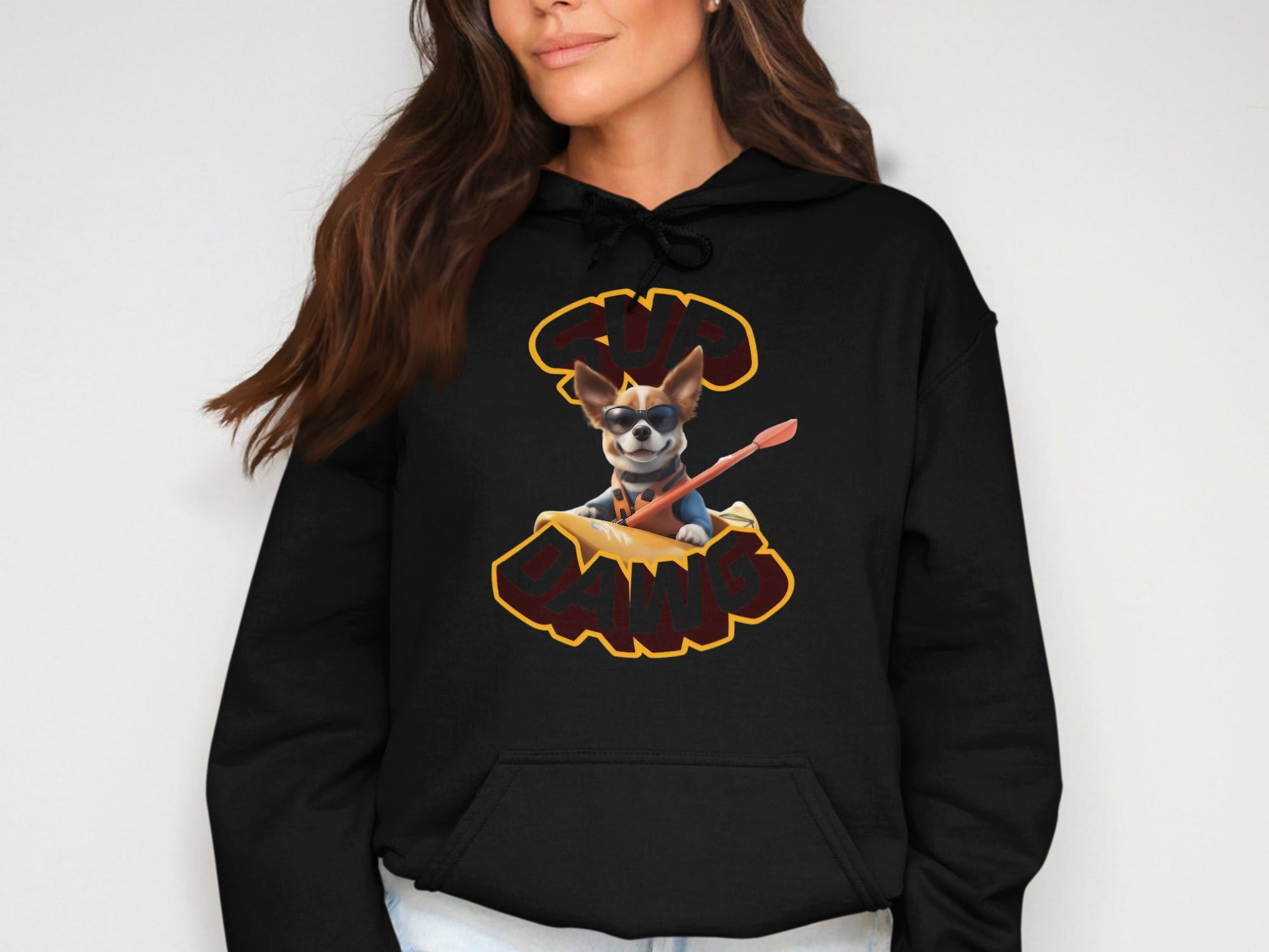 Sup Dawg Chihuahua Black Hoodie Product
