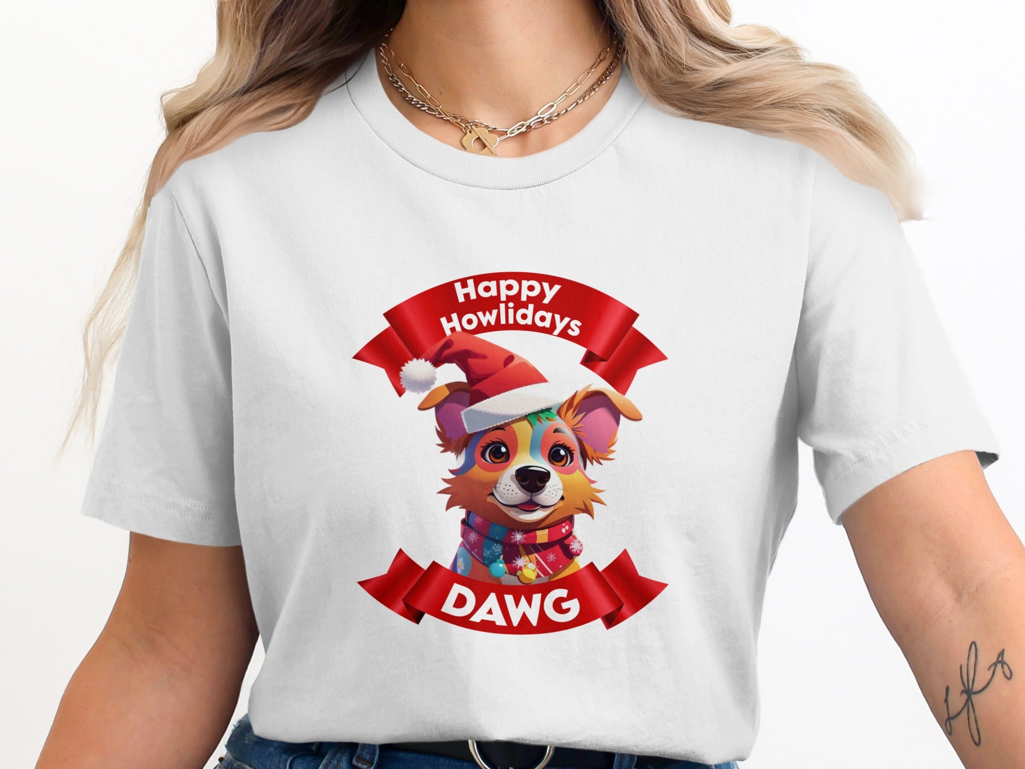 Happy Howlidays DAWG Festive T-shirt for Holiday Season