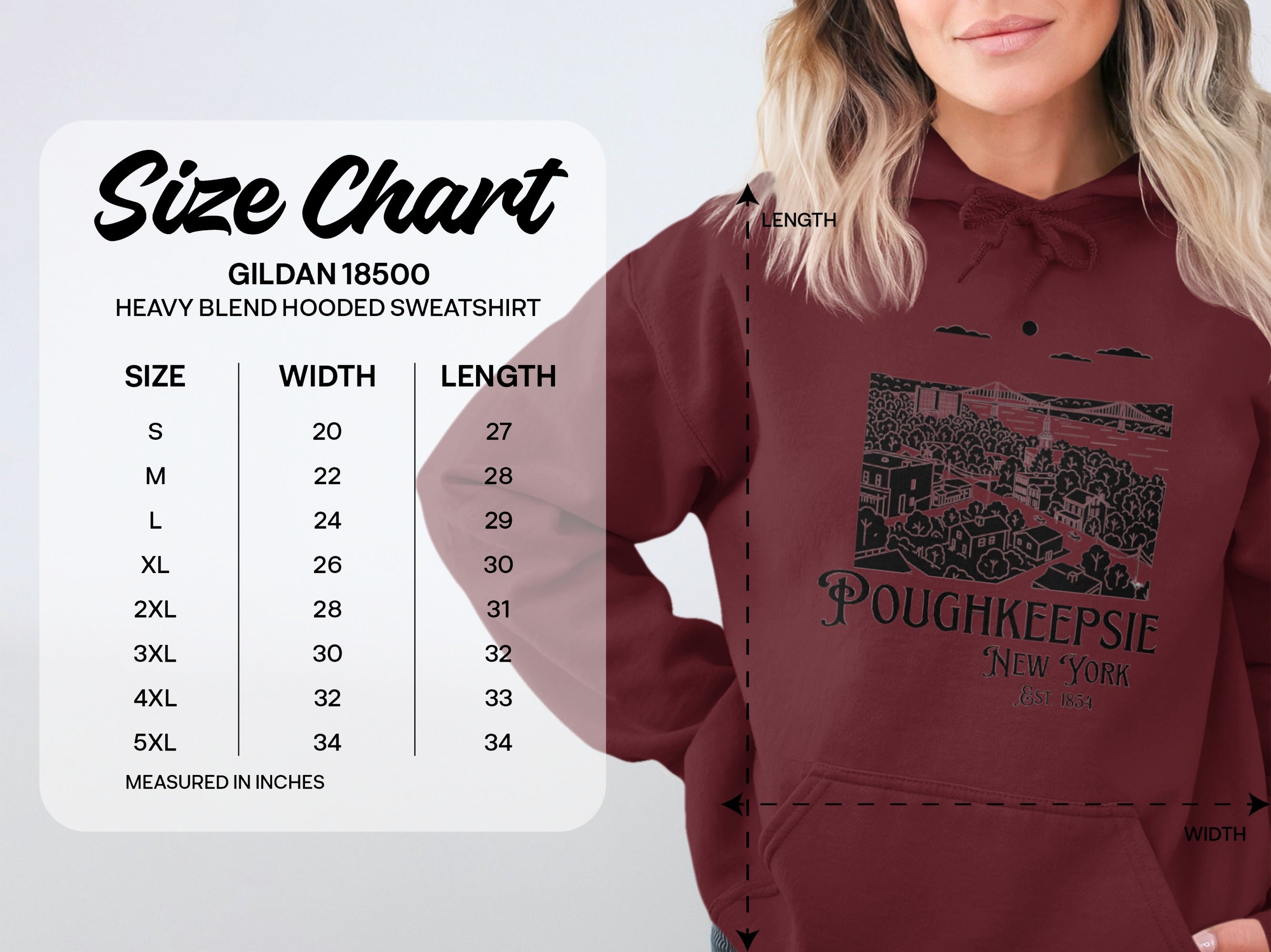 Poughkeepsie New York Est 1683 Hoodie Sweatshirt