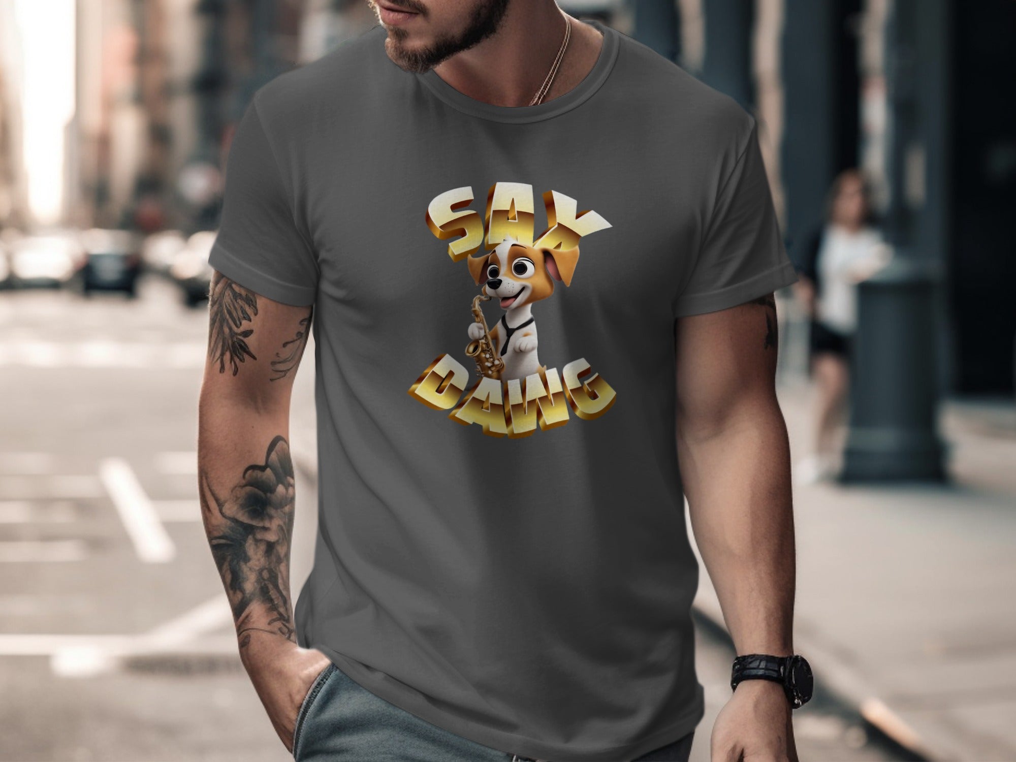 Sax Gang Musical Cartoon Character Design Shirt