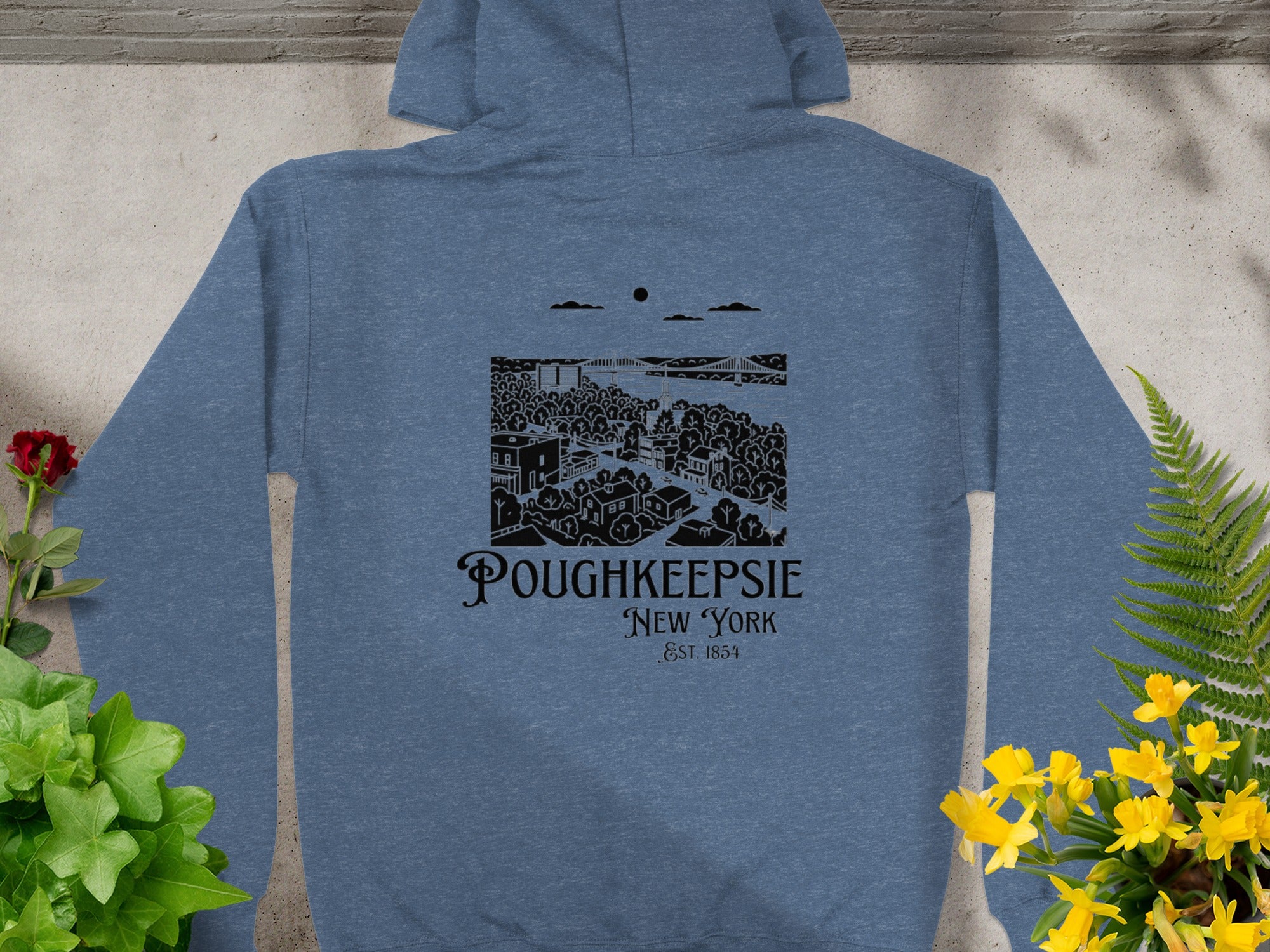 Poughkeepsie New York Est 1683 Graphic Hoodie