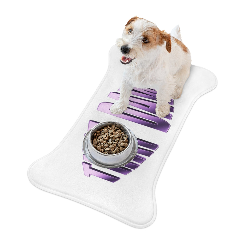 Cute Bone Shaped Pet Feeding Mat with Adorable Dog Design