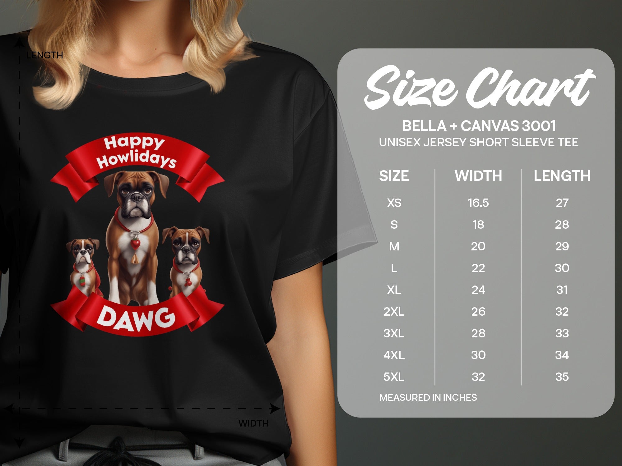 Happy Howlidays Boxer Dogs Festive Graphic T-shirt