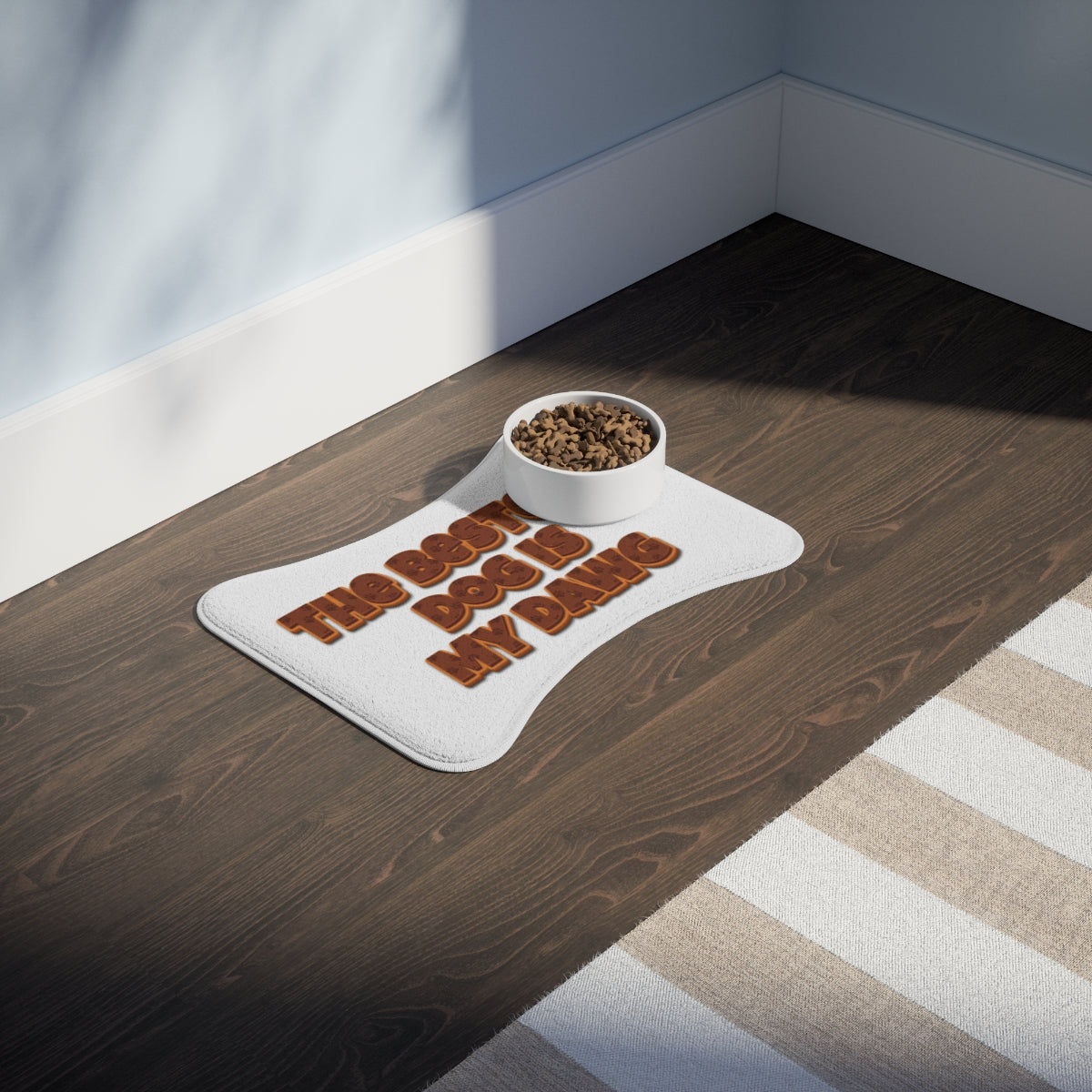 The Best Dog Is My Dawg Lettered Dog Feeding Mat