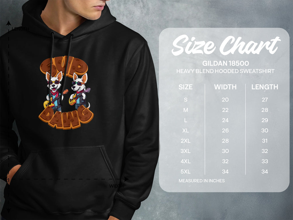 Cute Dancing Dogs Graphic Hooded Sweatshirt
