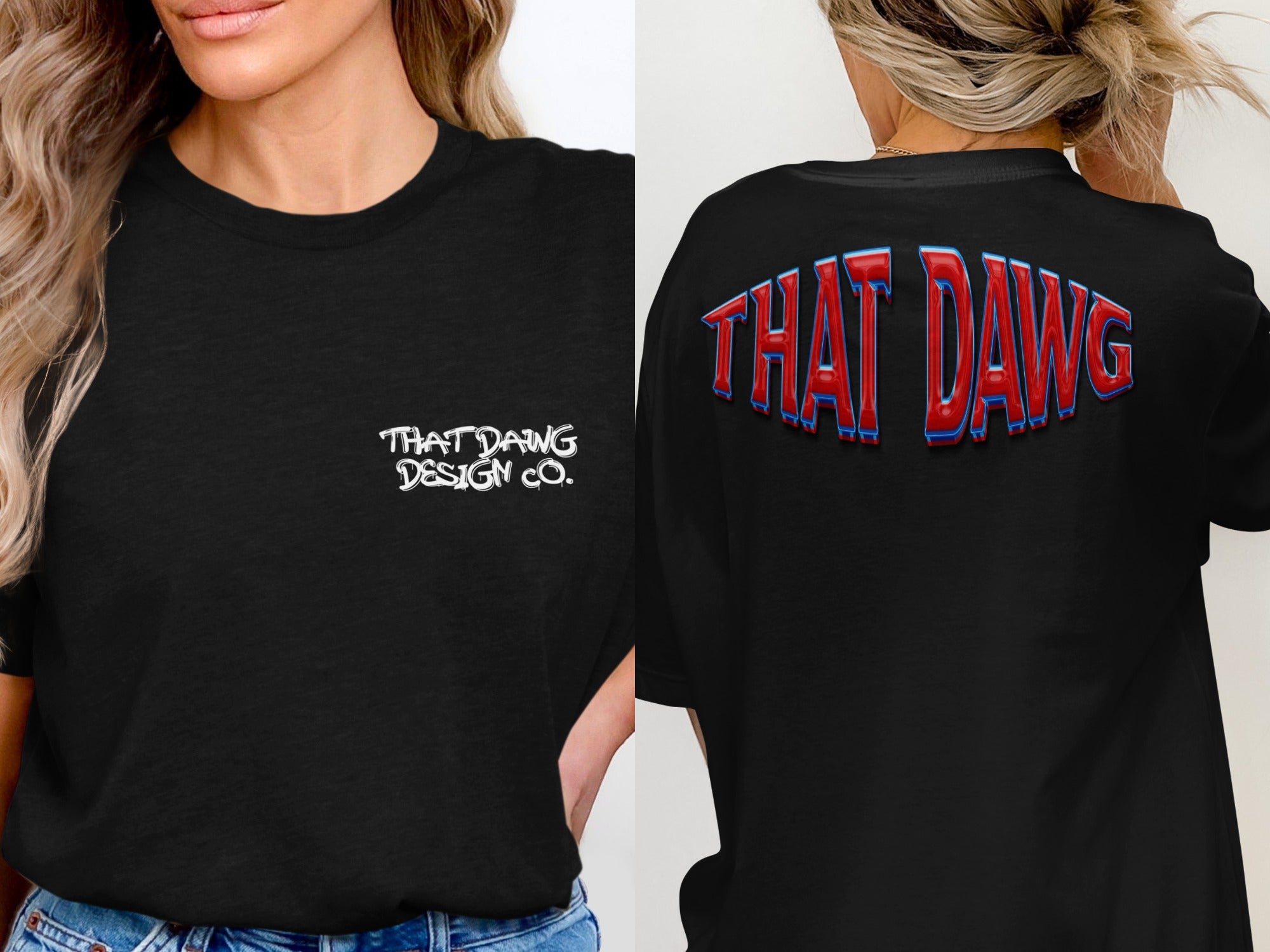 THAT DAWG DESIGN CO Graphic Print Black T-Shirt product type