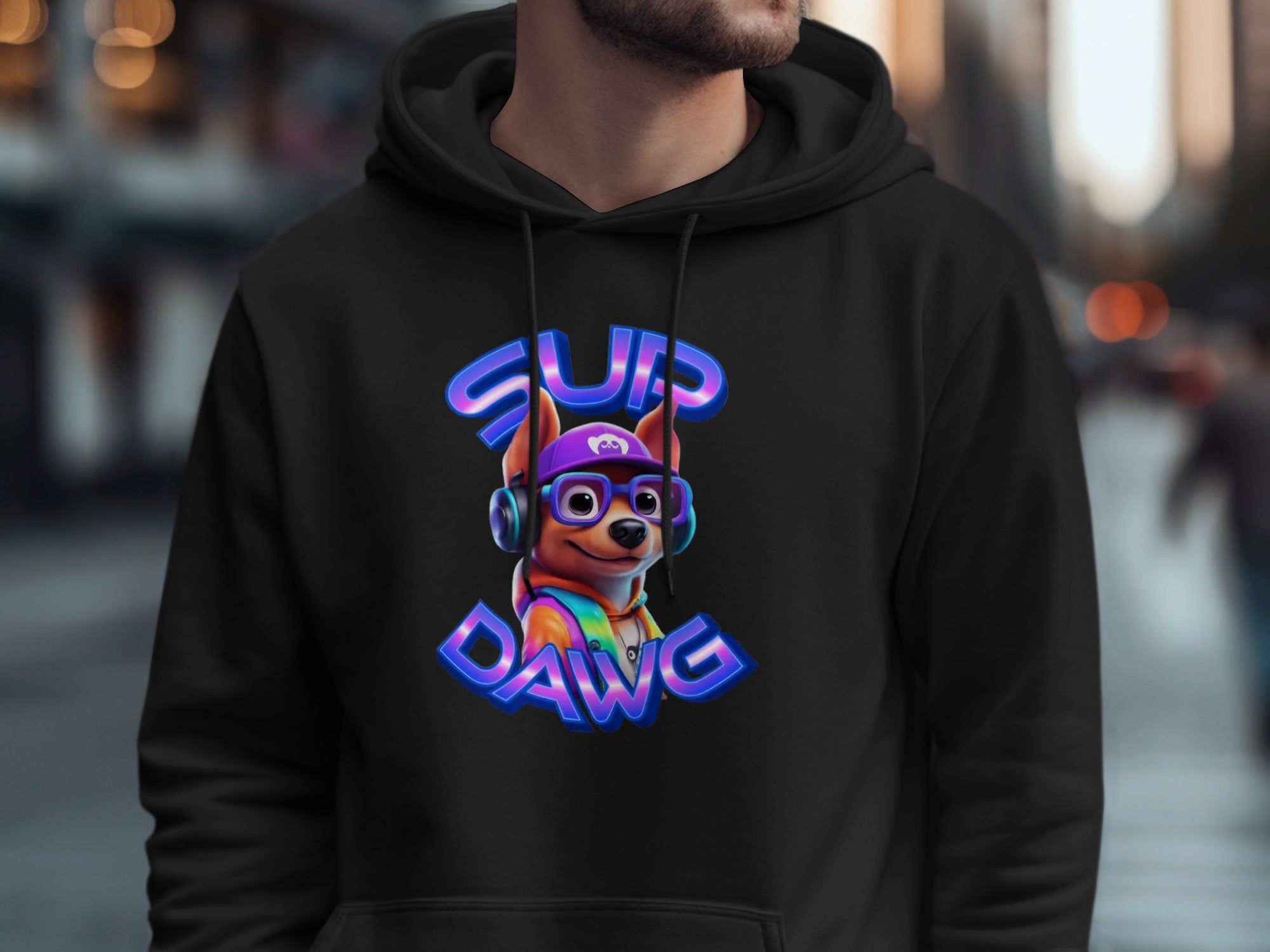 Fun Sup Dawg Graphic Hoodie with Cool Dog product type