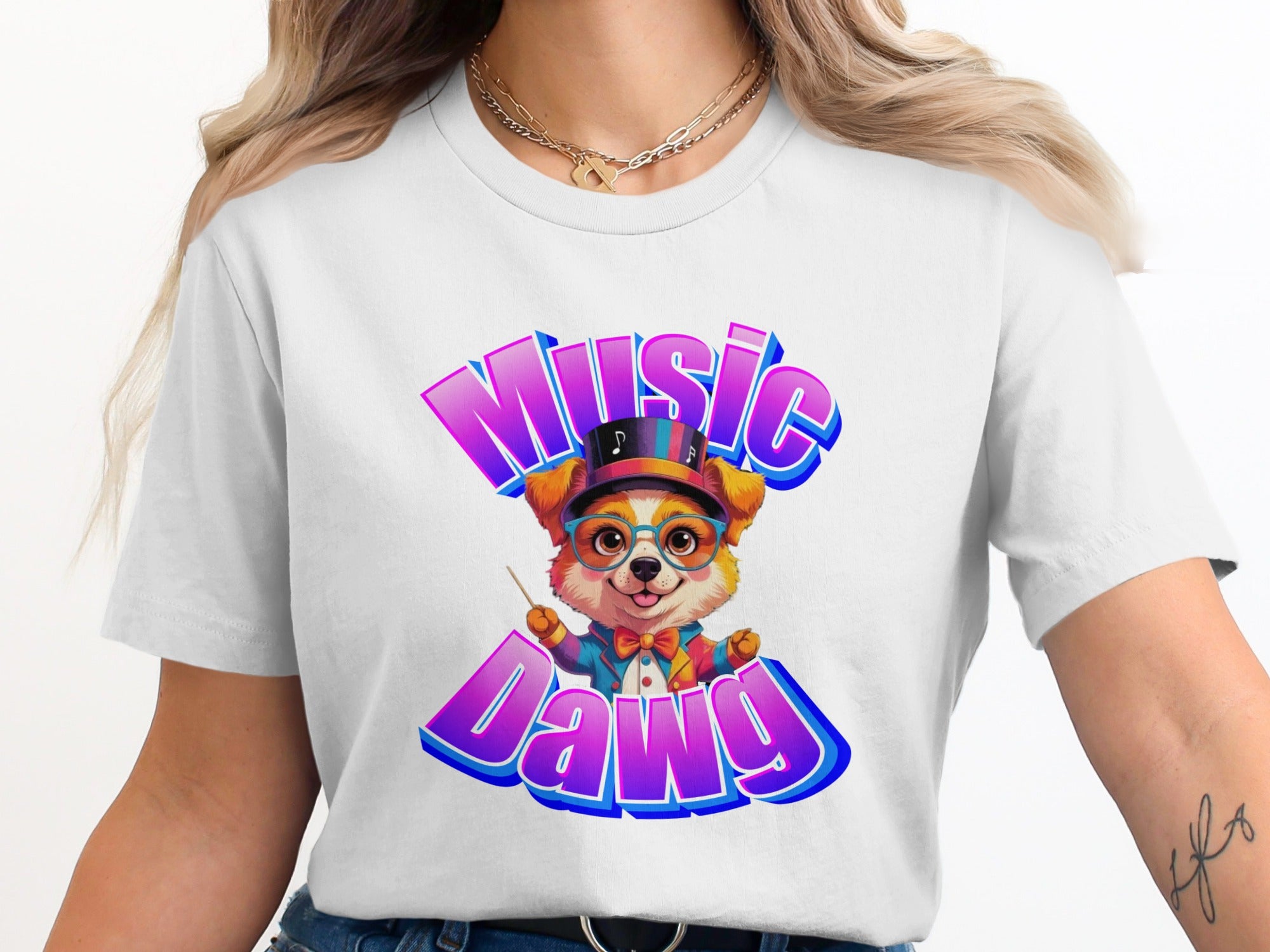 Music Dawg Graphic Printed Fun T-Shirt product