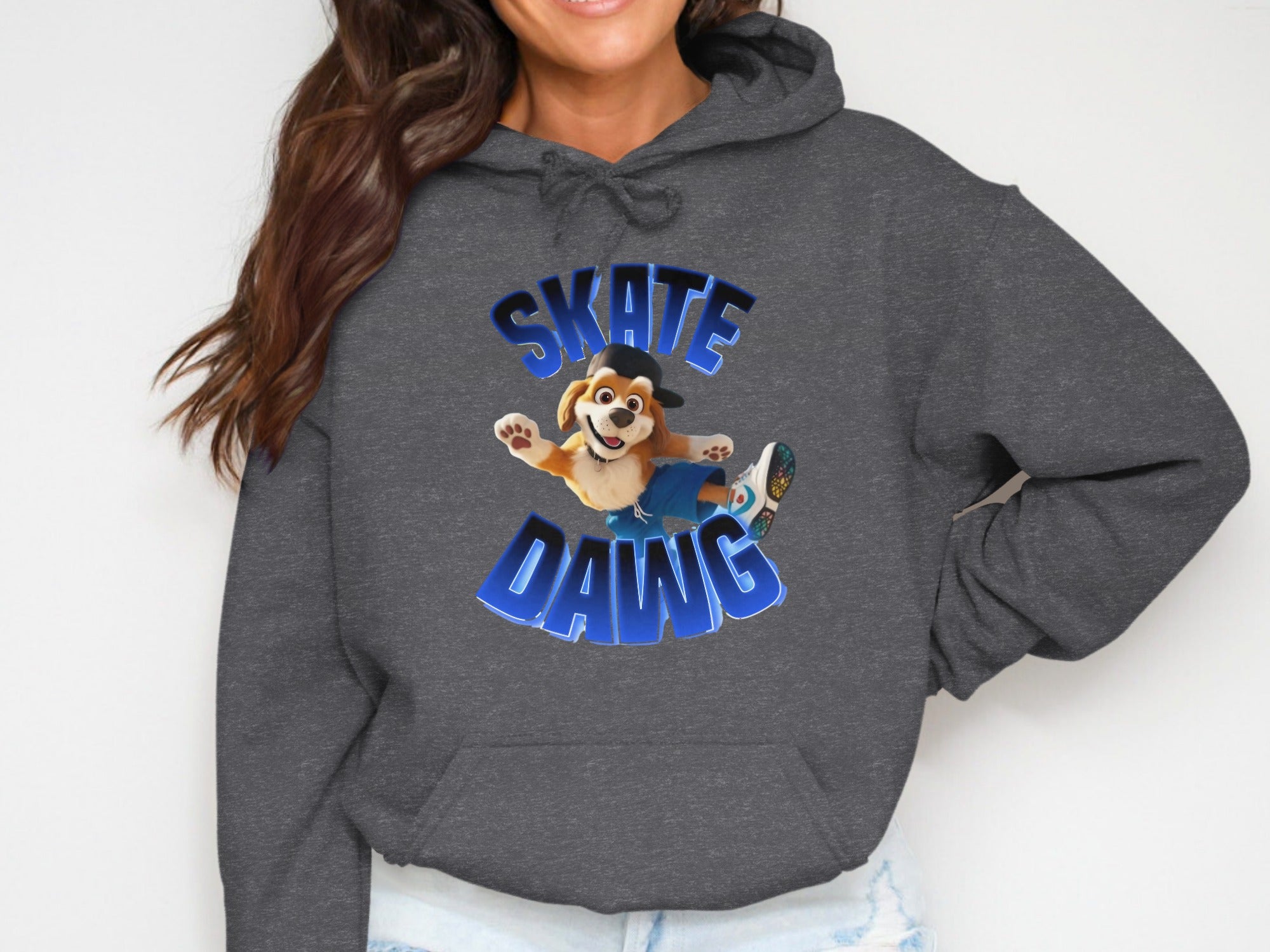 Skate Dawg Character Print Hoodie