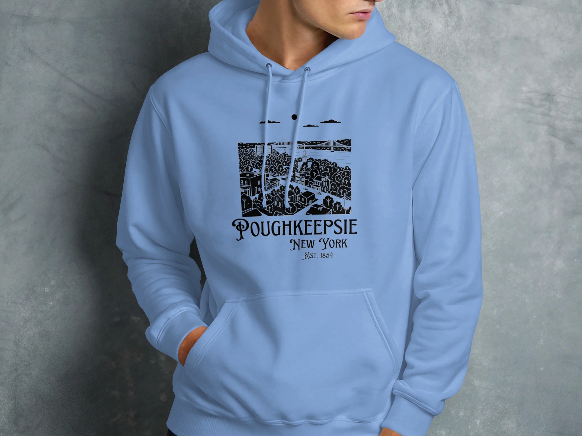 Poughkeepsie New York Hoodie Est 1854 Unisex Pullover