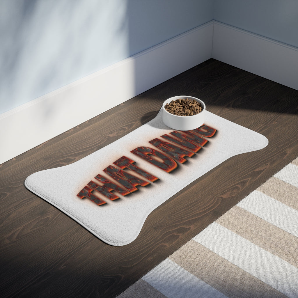 The Dawg Text Print Feeding Mat for Pets
