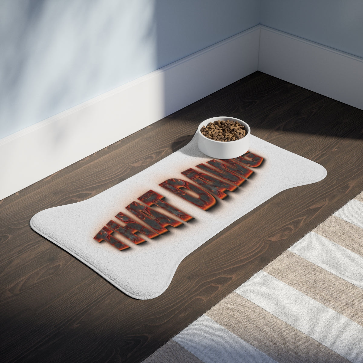 The Dawg Text Print Feeding Mat for Pets