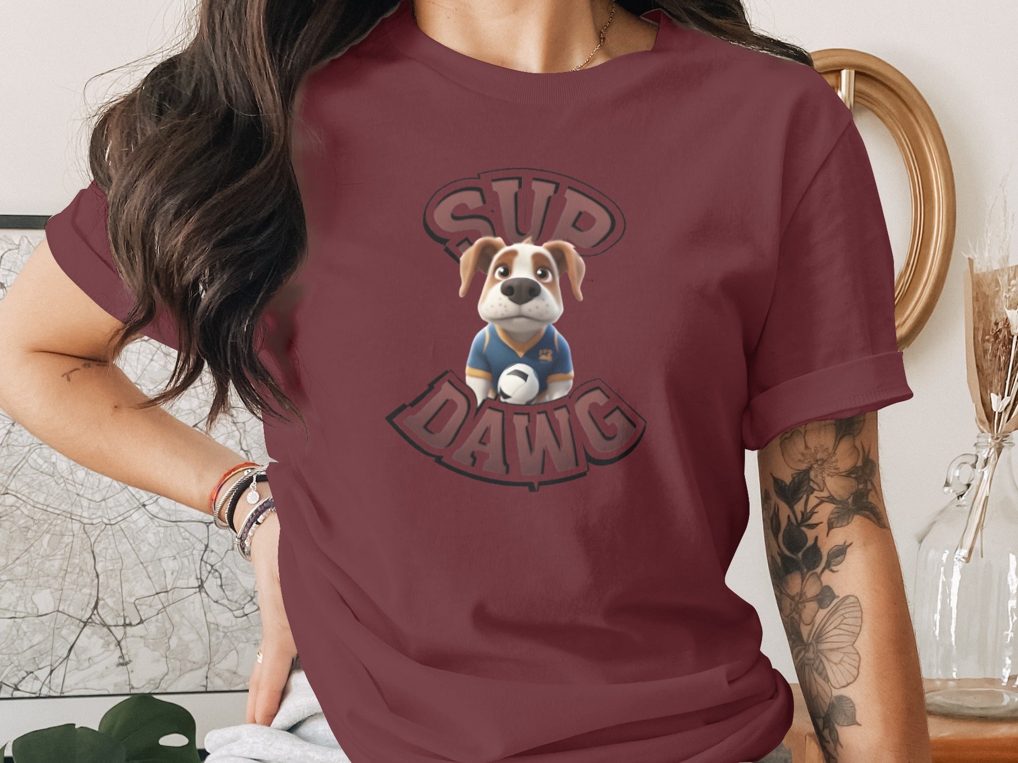 Sup Dawg Adorable Cartoon Dog Design Shirt