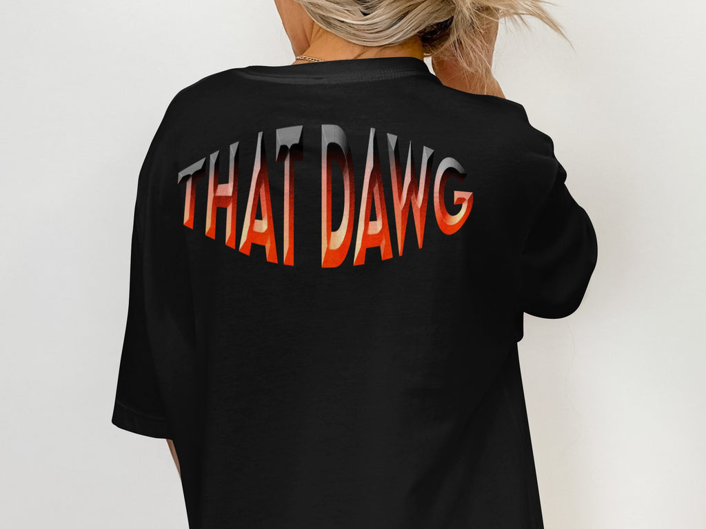 Bold Graphic Print THAT DAWG Text T-Shirt product