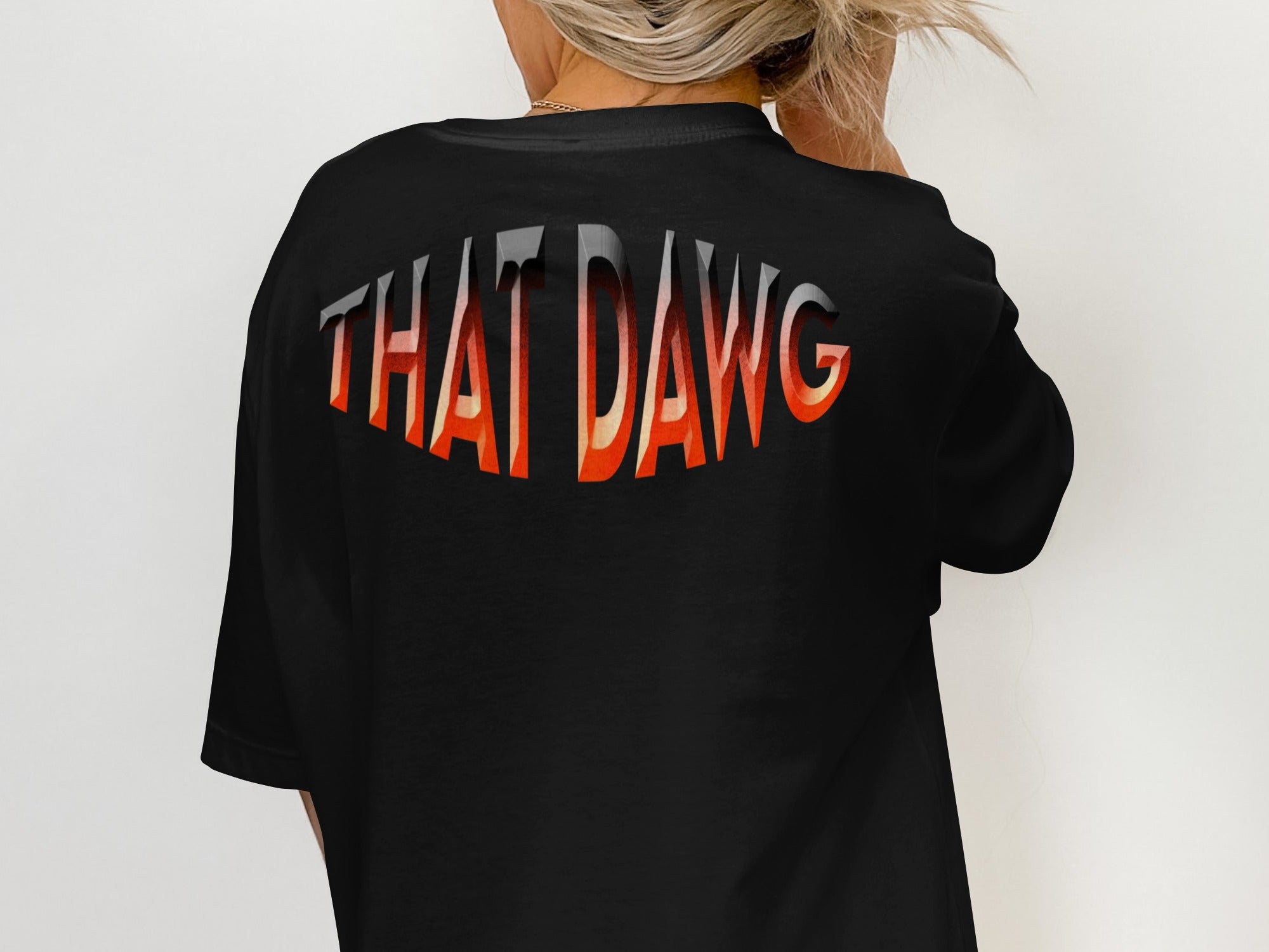 Bold Graphic Print THAT DAWG Text T-Shirt product