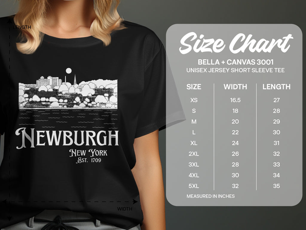 Newburgh New York Est 1709 Unisex Jersey Short Sleeve Tee