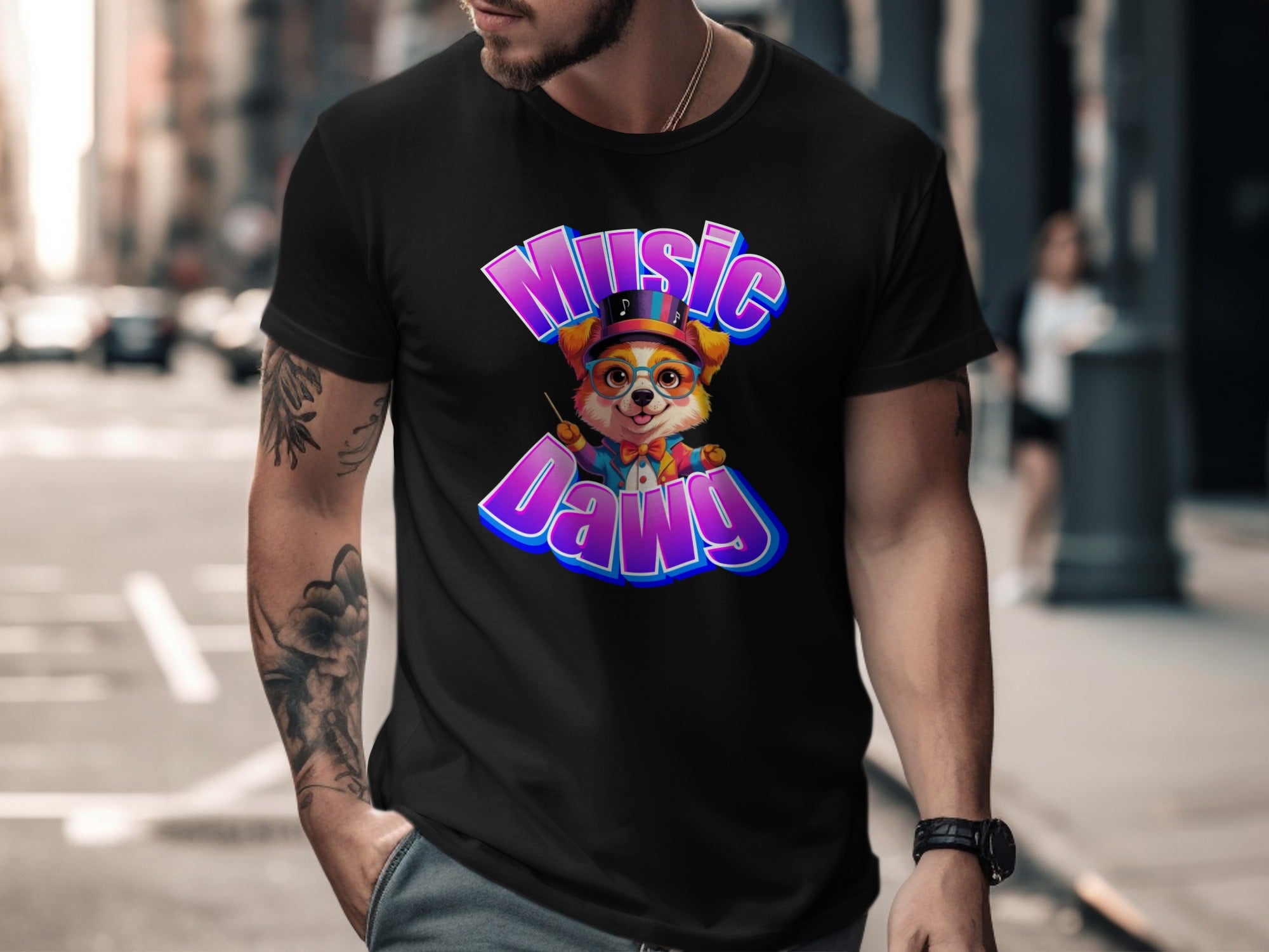 Music Dawg Graphic Printed Tee Shirt product type