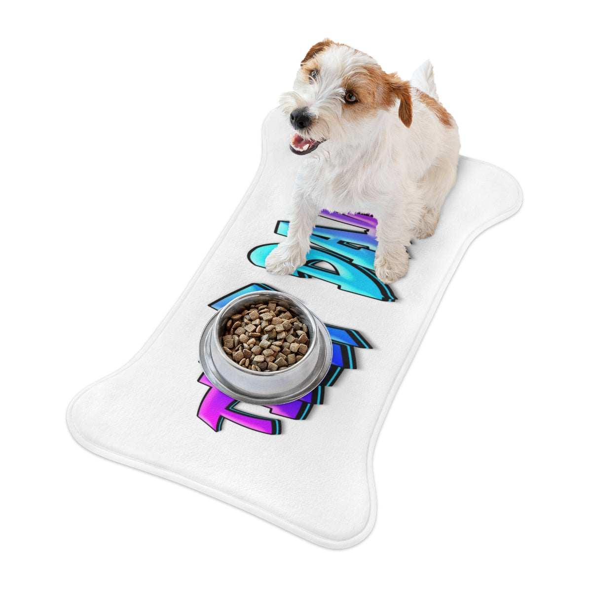 Stylish Dog Food Mat Vibrant Colors Pet Accessory