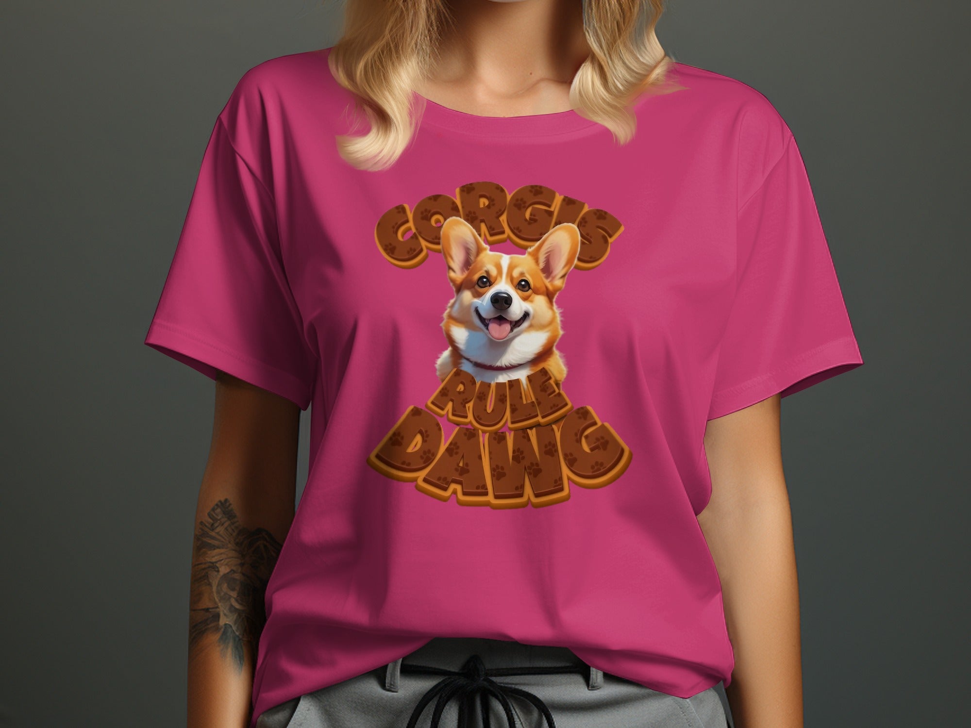 Corgis Rule Daging Cute Graphic Tee
