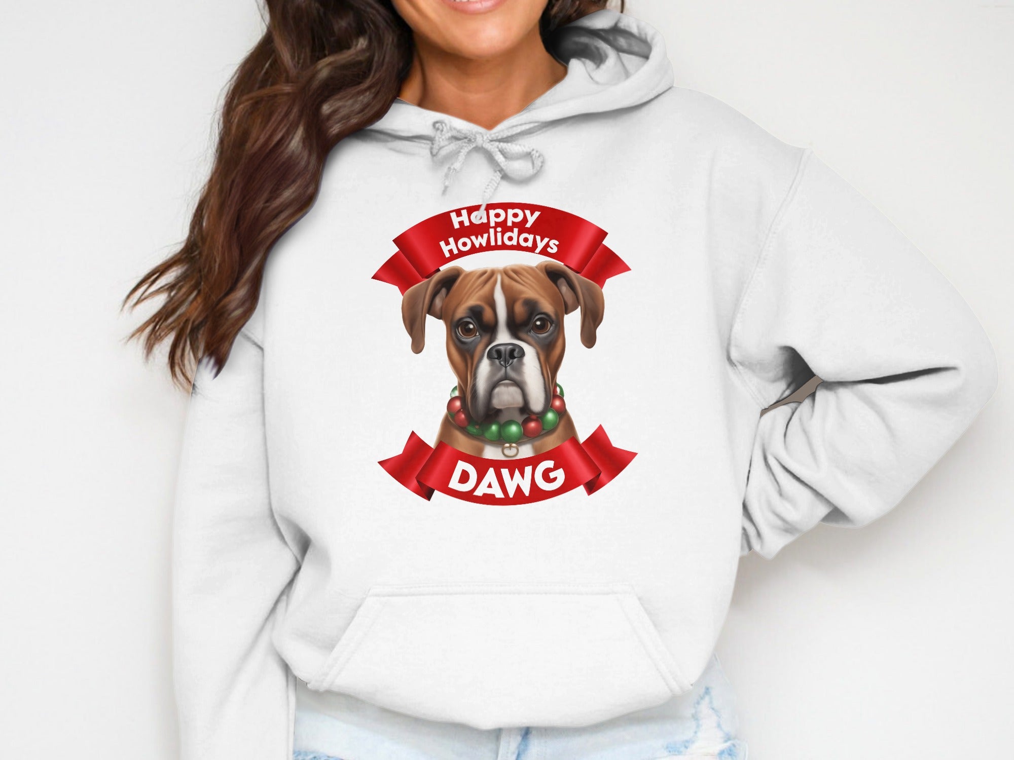Happy Howlidays Dawg Hoodie with Festive Dog Design