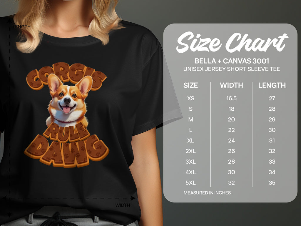 Corgis Rule Dawg Graphic Unisex Jersey Tee Product