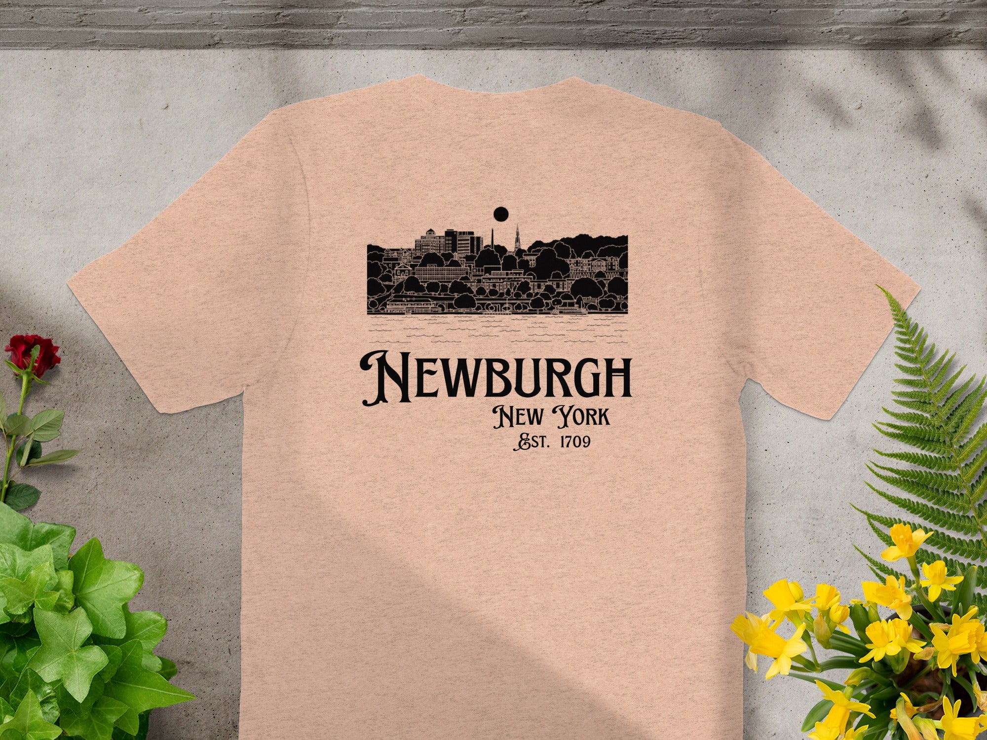 Newburgh New York Est 1709 City Skyline T-Shirt