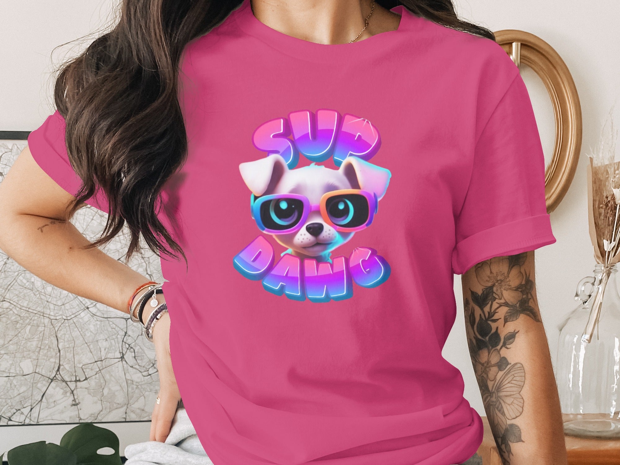 Cool Graphic Tee with Fun Dog Print T-Shirt product type