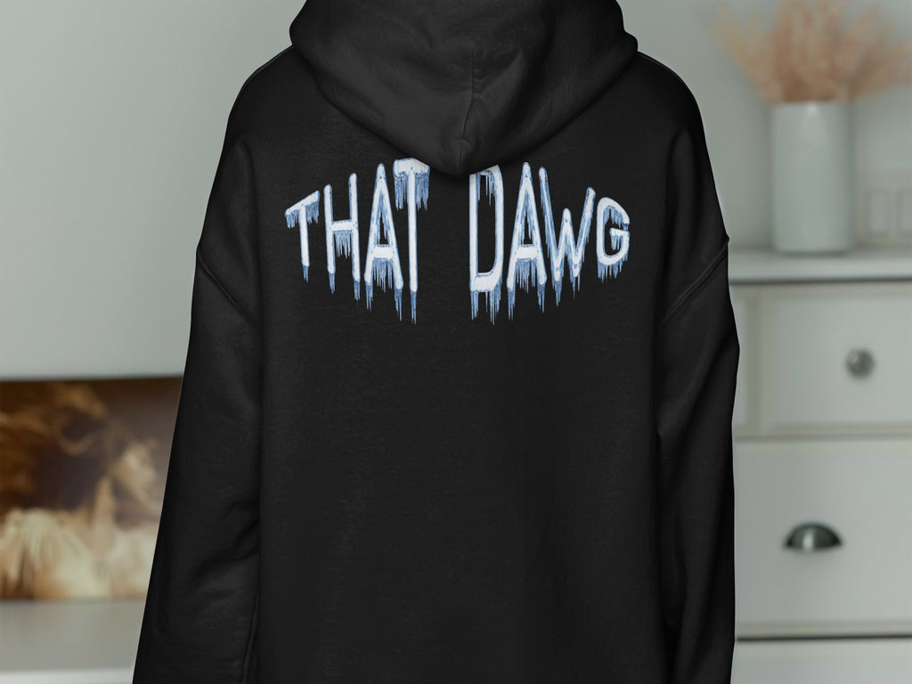 THAT DAWG Dripping Text Printed Hoodie product