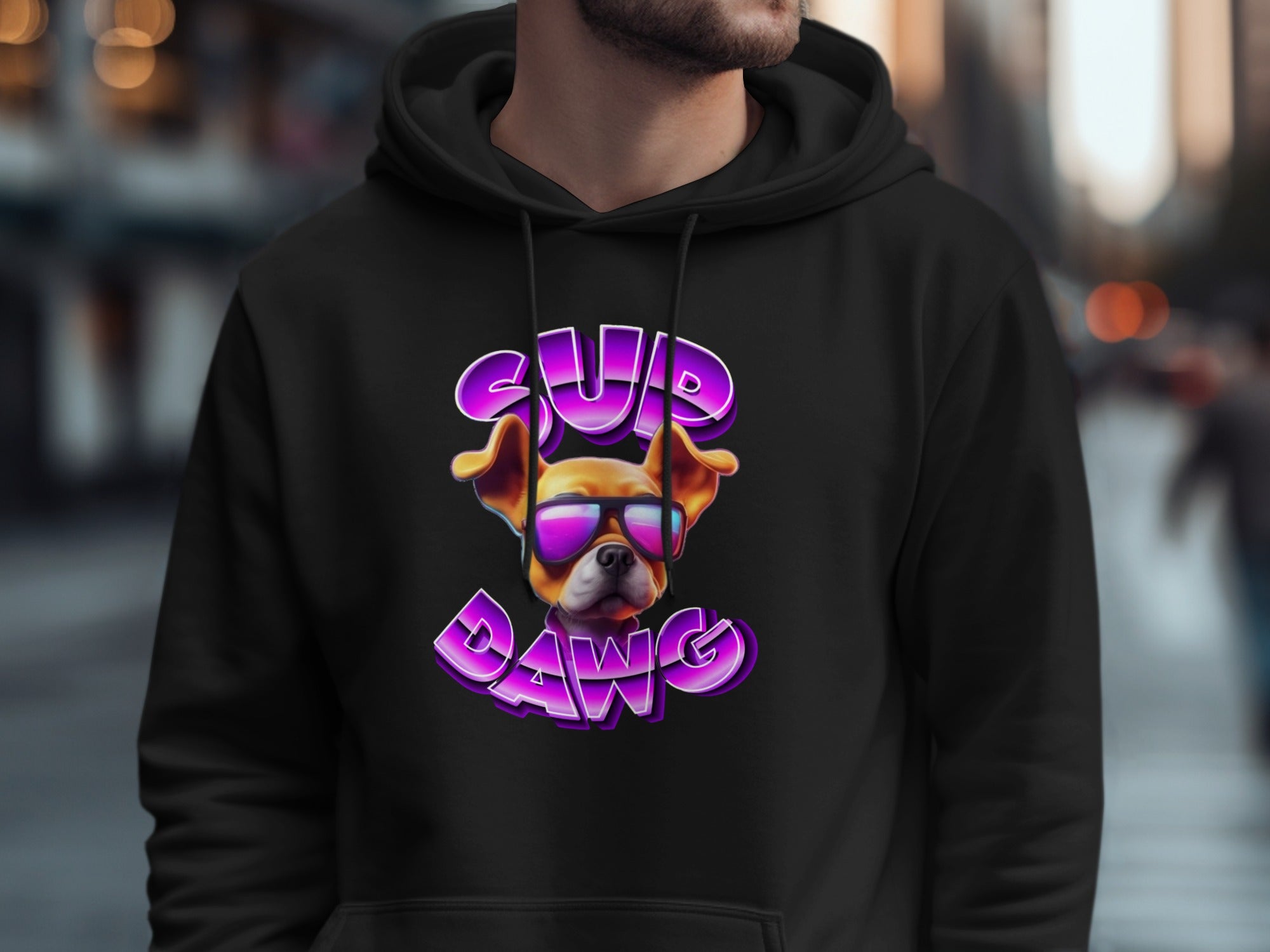 Sup Dawg Dog with Sunglasses Graphic Hoodie product