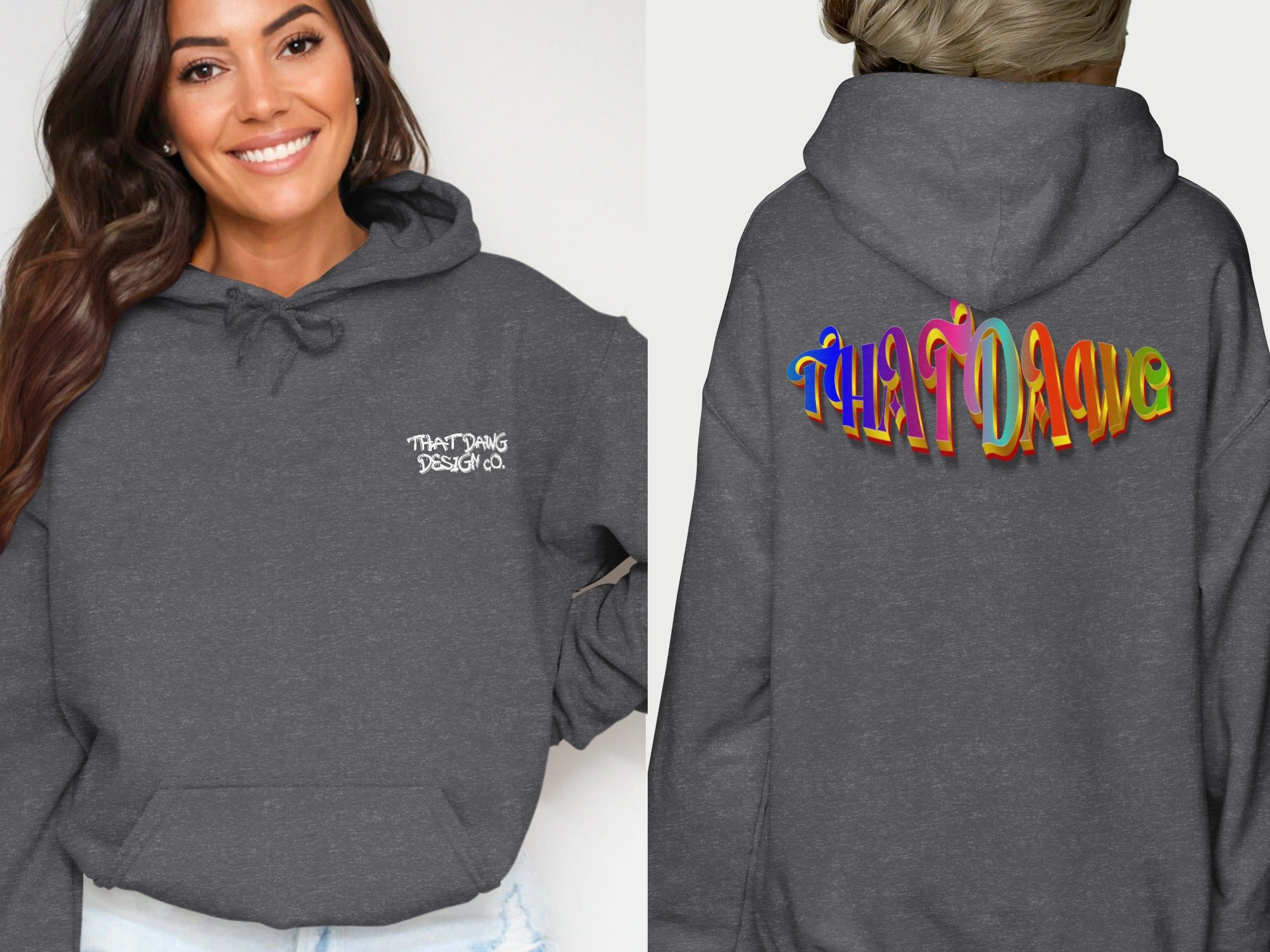 Colorful Graphic Hoodie ThatDawg Design Co product type
