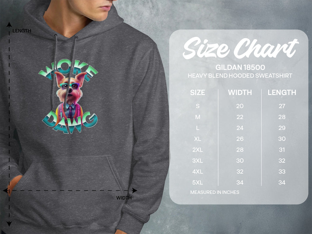 Woke Dawg Graphic Grey Hooded Sweatshirt Product